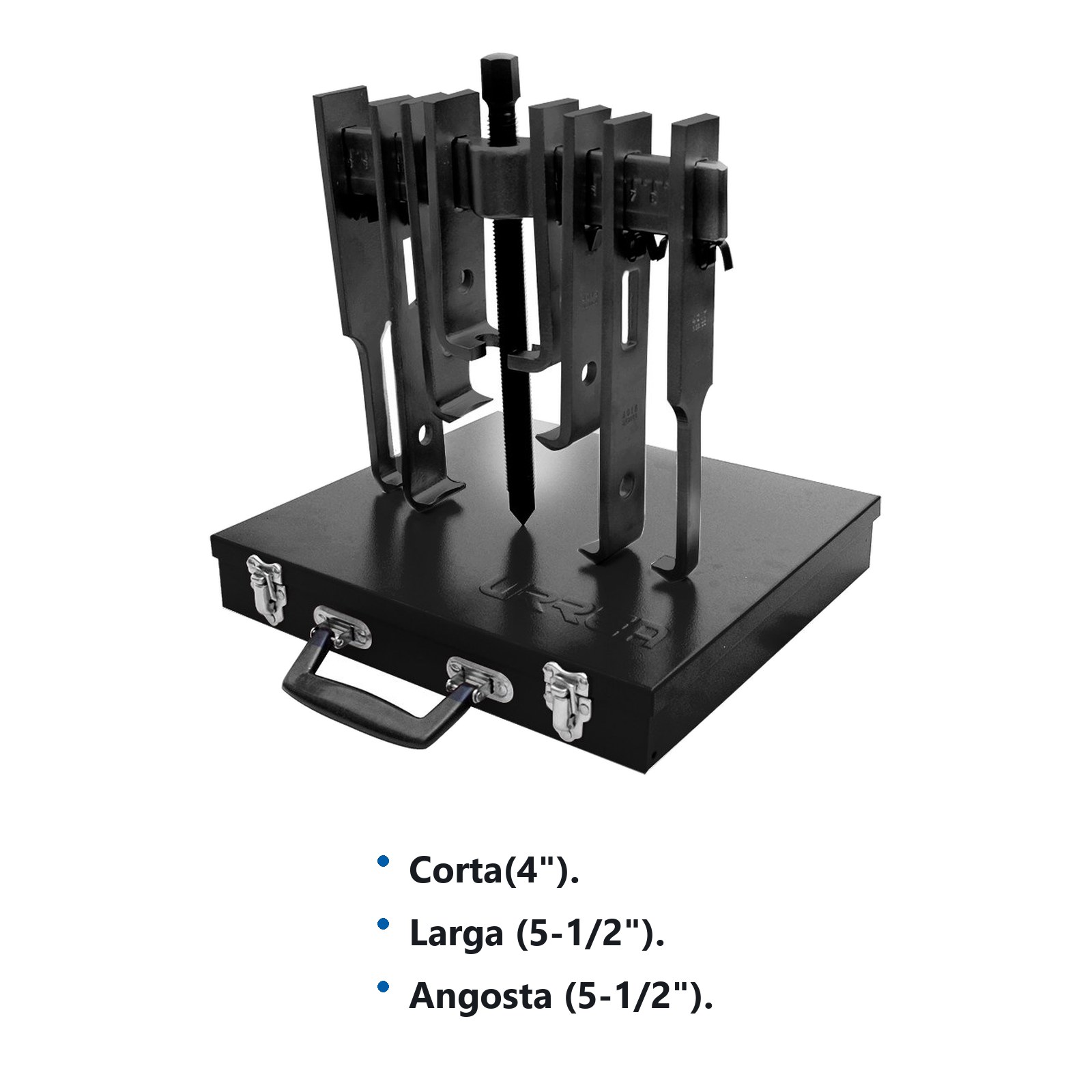 Extractor quijada recta tipo "A" fosfatizada 6 ton, 15 piezas en caja metálica Urrea - Imagen 2