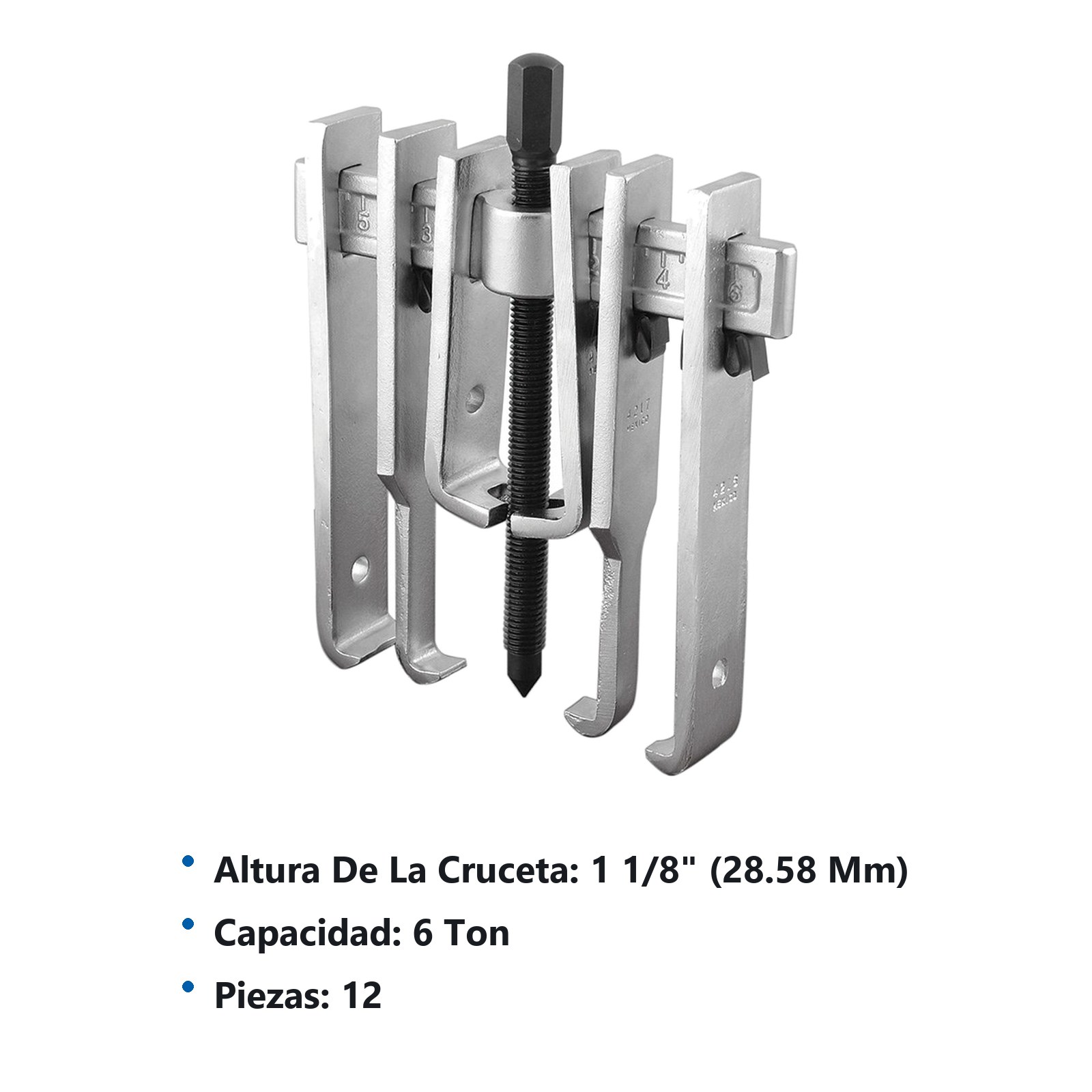 Extractor quijada recta tipo "A" 6 ton, 12 piezas Urrea - Imagen 2