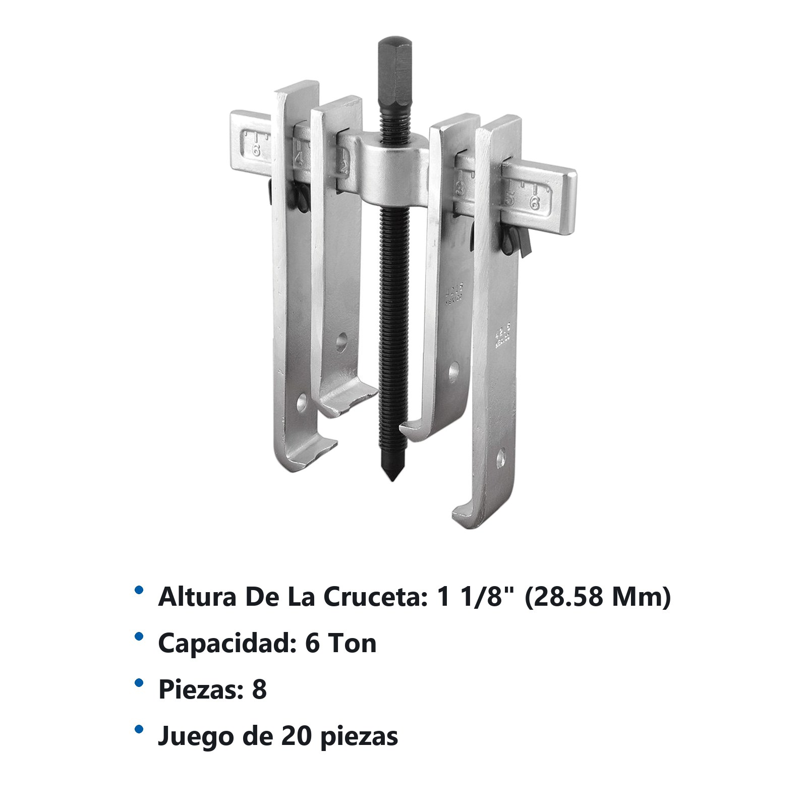 Extractor quijada recta tipo "A" 6 ton, 8 piezas Urrea - Imagen 2