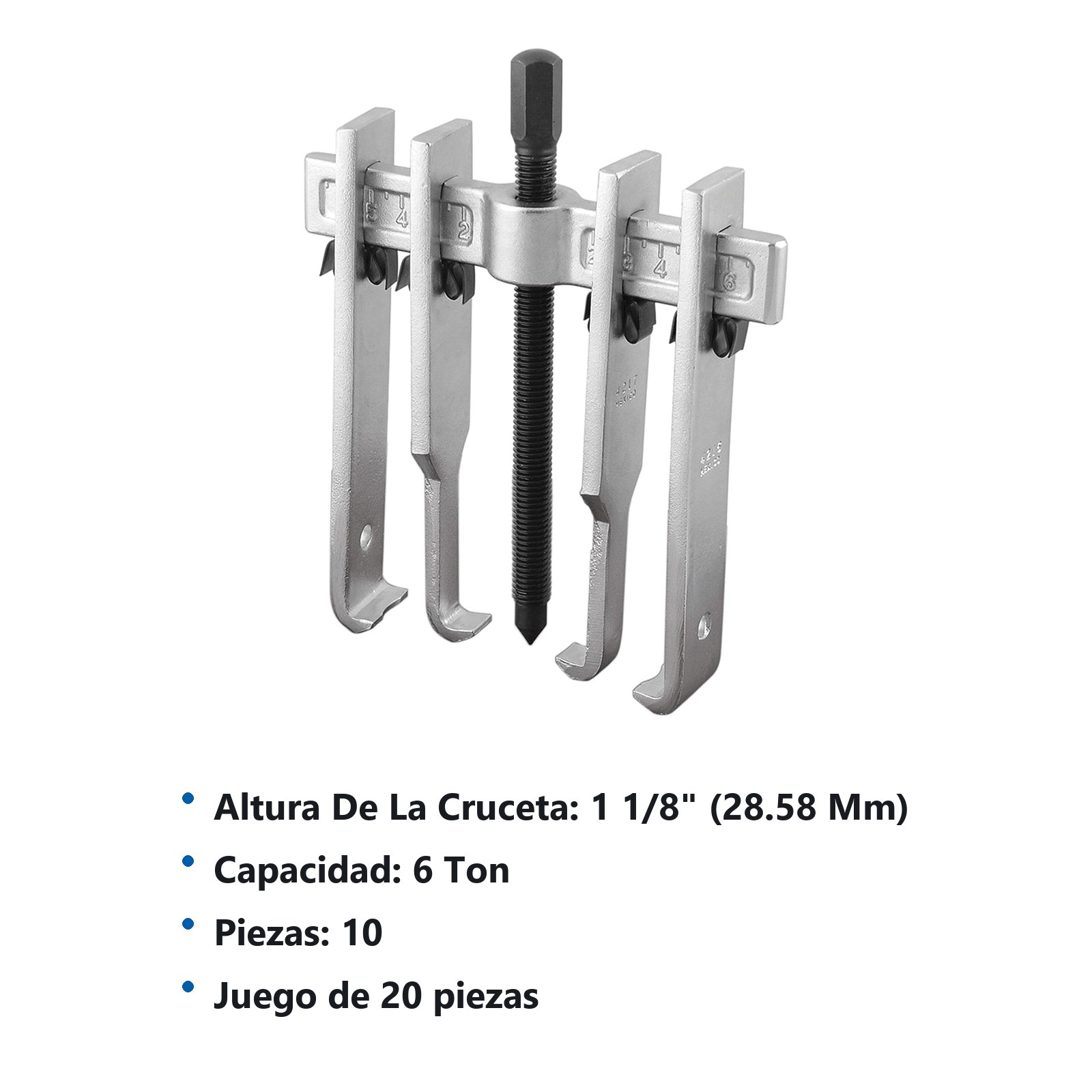 Extractor quijada recta tipo "A" 6 ton, 10 piezas Urrea - Imagen 2