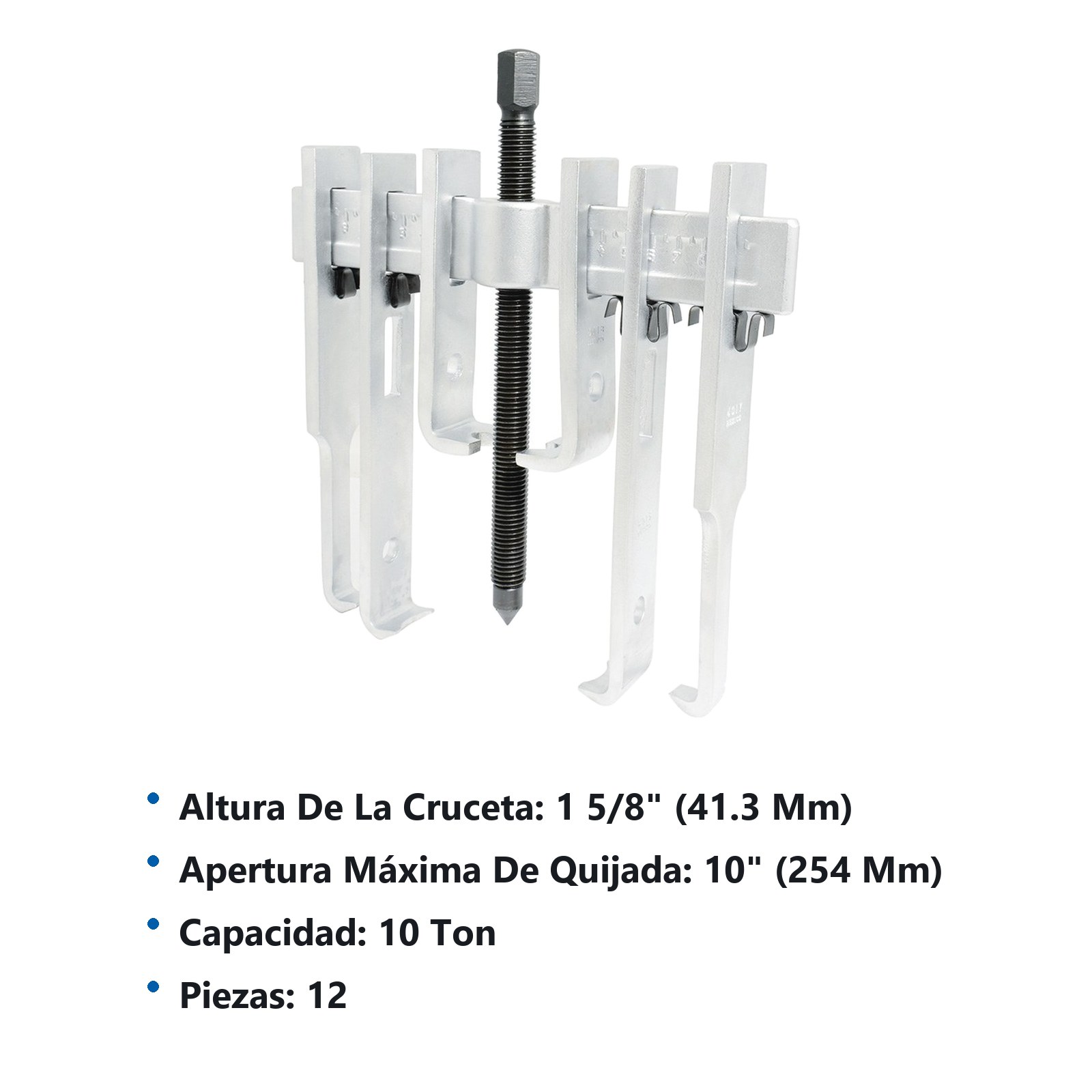 Extractor quijada recta tipo "A" 10 ton, 12 piezas Urrea - Imagen 2