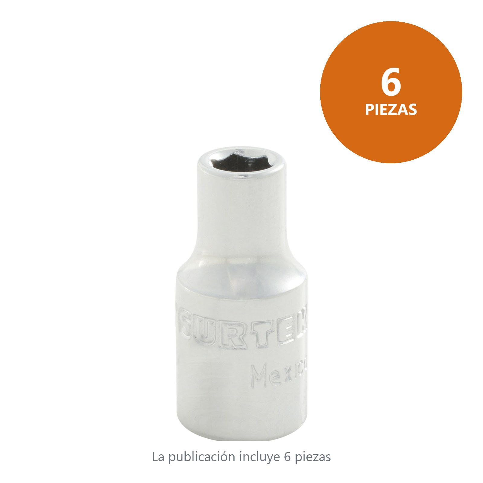 Dado cuadro de 1/4", 6 puntas, en pulgadas, 5/32" Surtek - Imagen 3