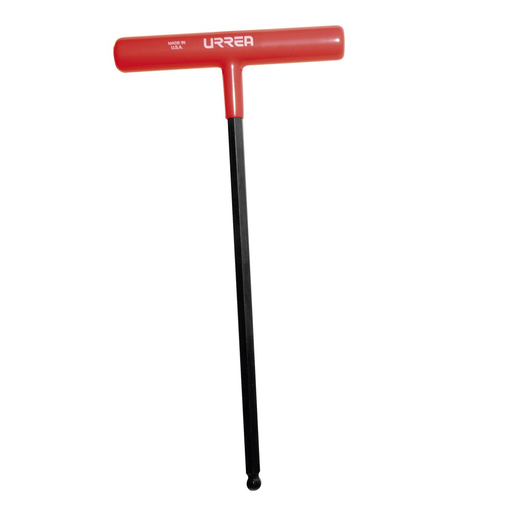 Llave hexagonal larga tipo "T" punta de bola ergonómica en pulgadas, 3/8" Urrea
