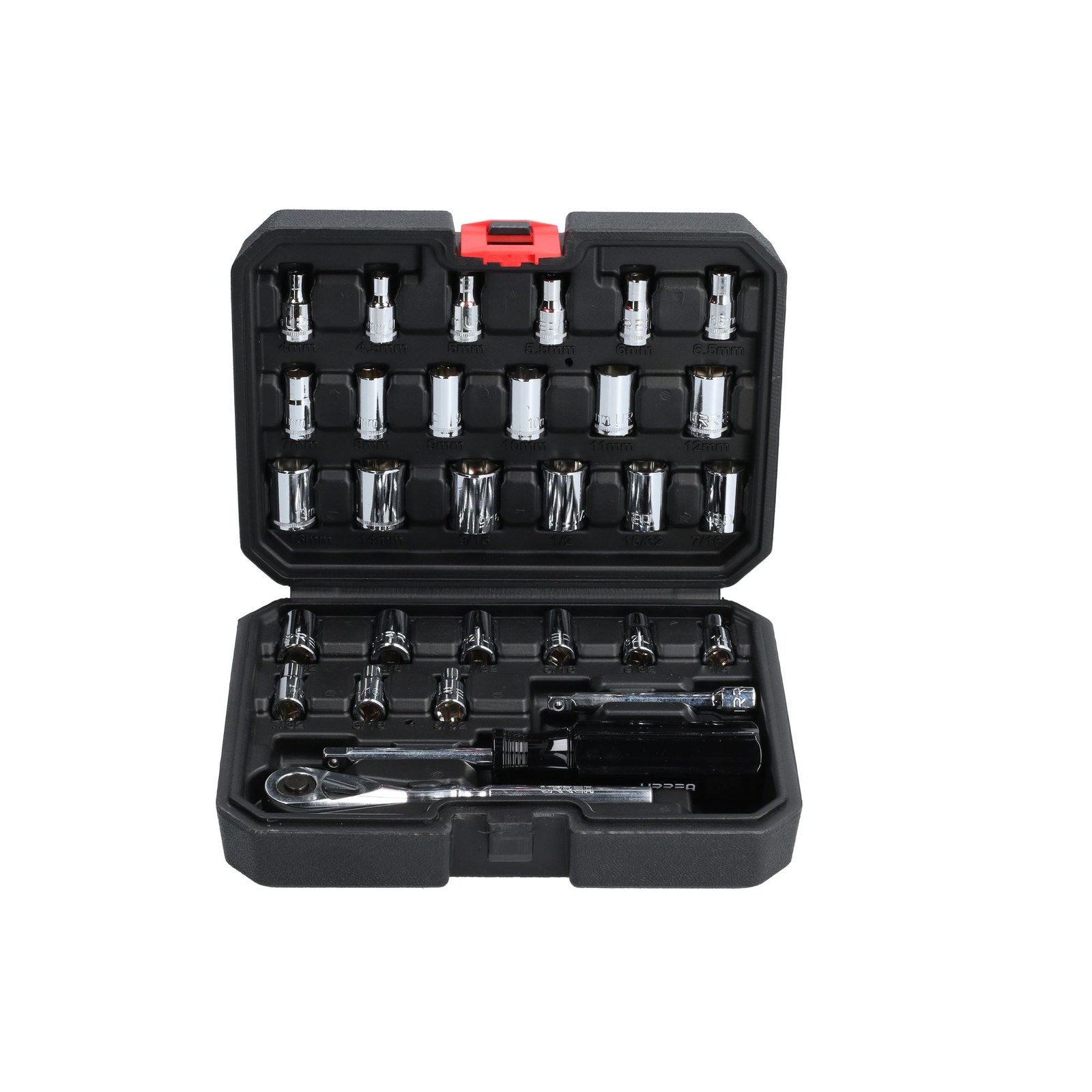 Juego de dados y accesorios cuadro de 1/4" combinado, 30 piezas Urrea - Imagen 4