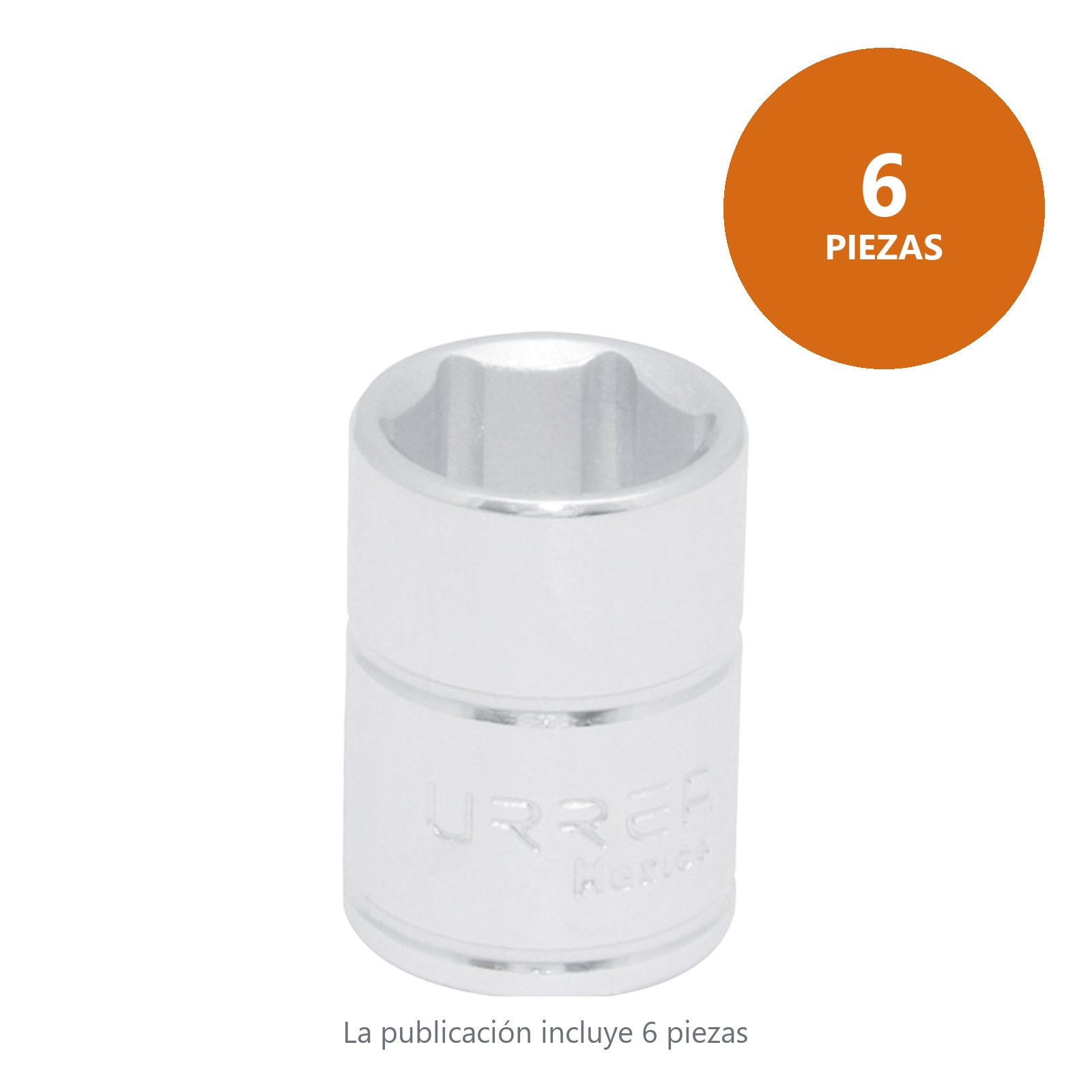 Dado cuadro de 1/4", 6 puntas, en pulgadas, 11/32" Urrea - Imagen 3