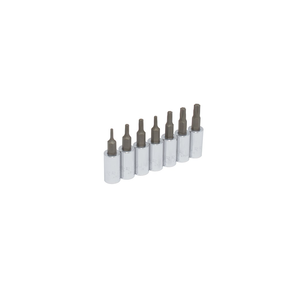 Juego de dados con punta torx cuadro de 1/4", 7 piezas Urrea