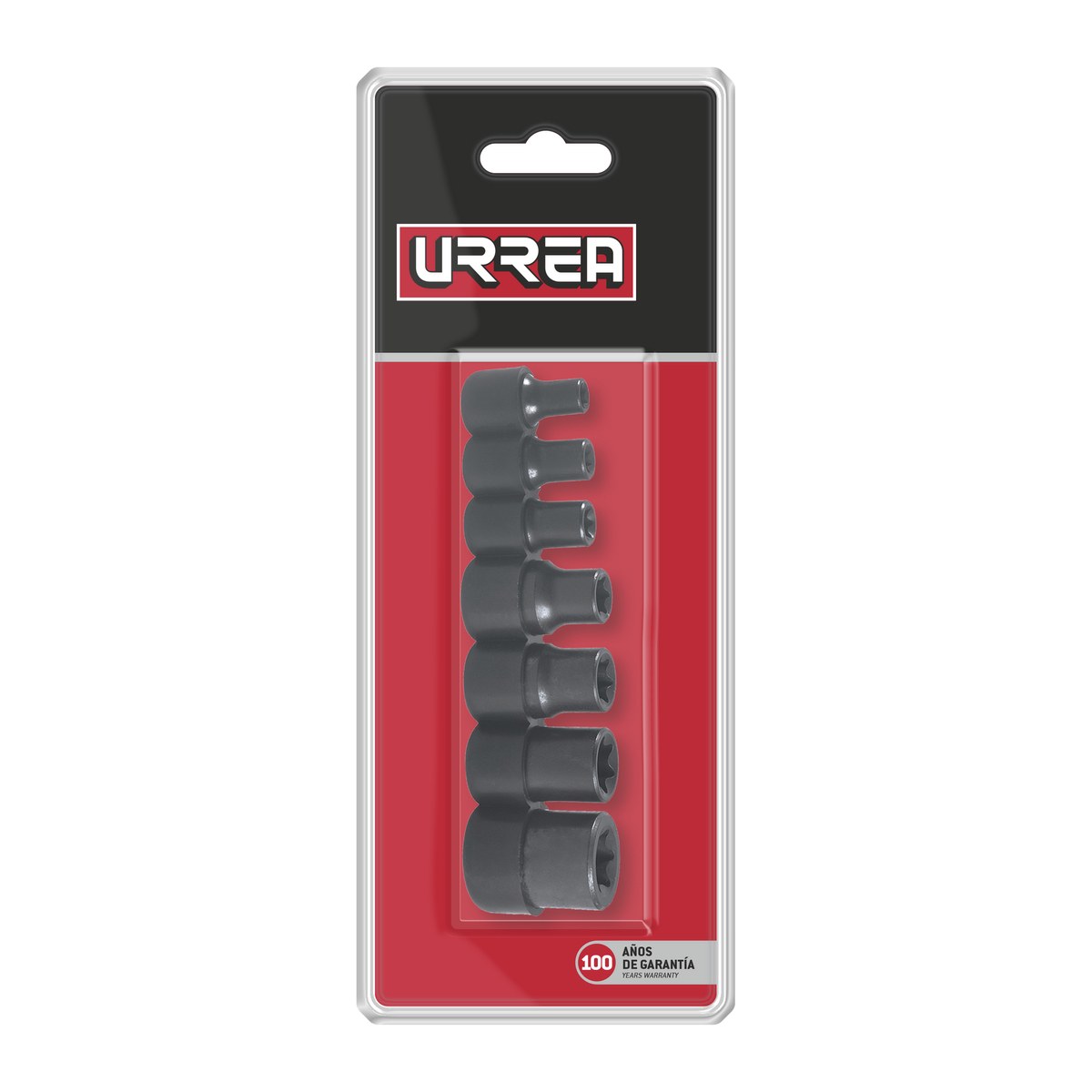 Juego de dados con punta torx hembra cuadro de 1/4" y 3/8", 7 piezas Urrea - Imagen 3
