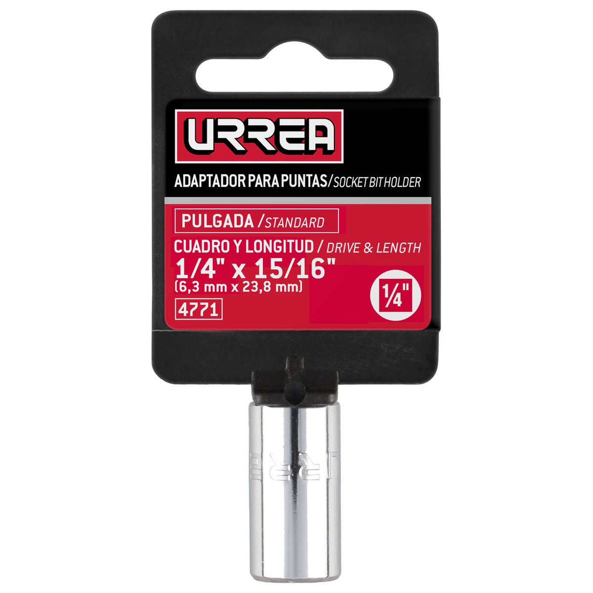 Dado adaptador para puntas cuadro de 1/4" Urrea - Imagen 2