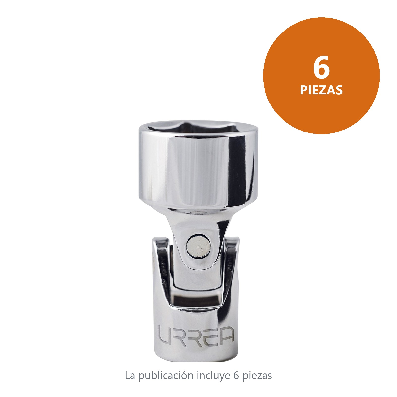 Dado flexible cuadro de 1/4", 6 puntas, en pulgadas, 7/16" Urrea - Imagen 3