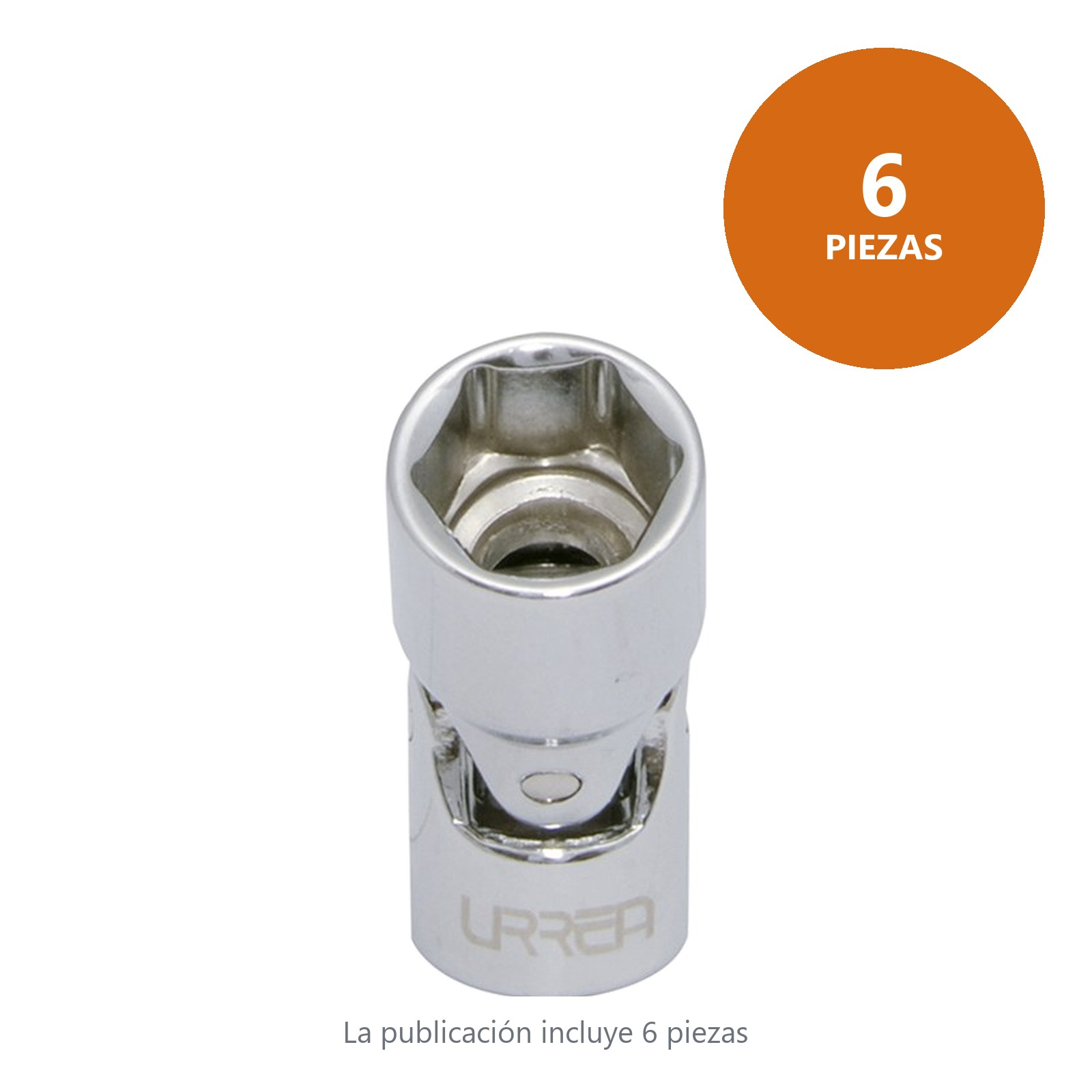 Dado flexible cuadro de 1/4", 6 puntas, métrico, 15 mm Urrea - Imagen 3