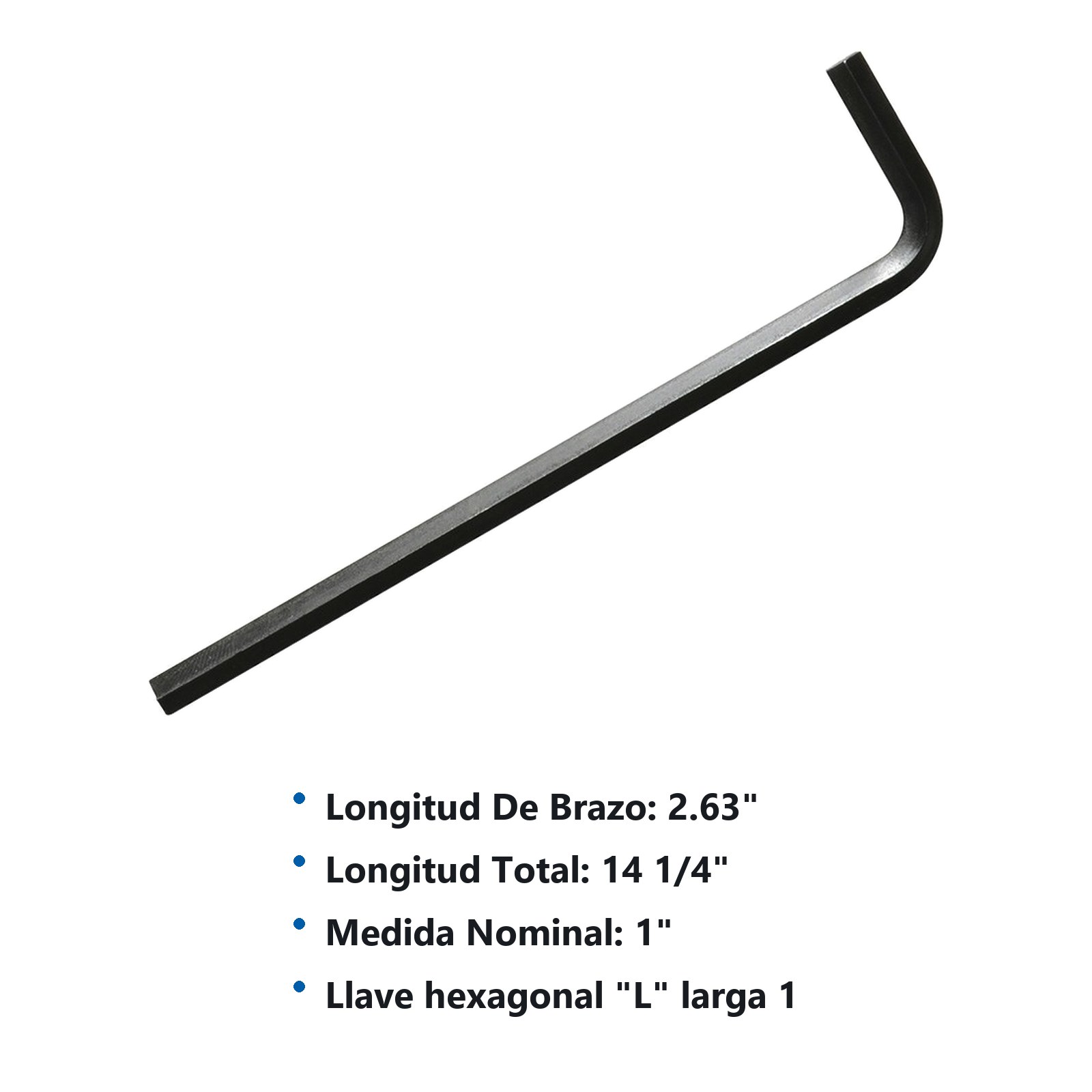 Llave hexagonal larga tipo "L", en pulgadas, 1" Urrea - Imagen 2