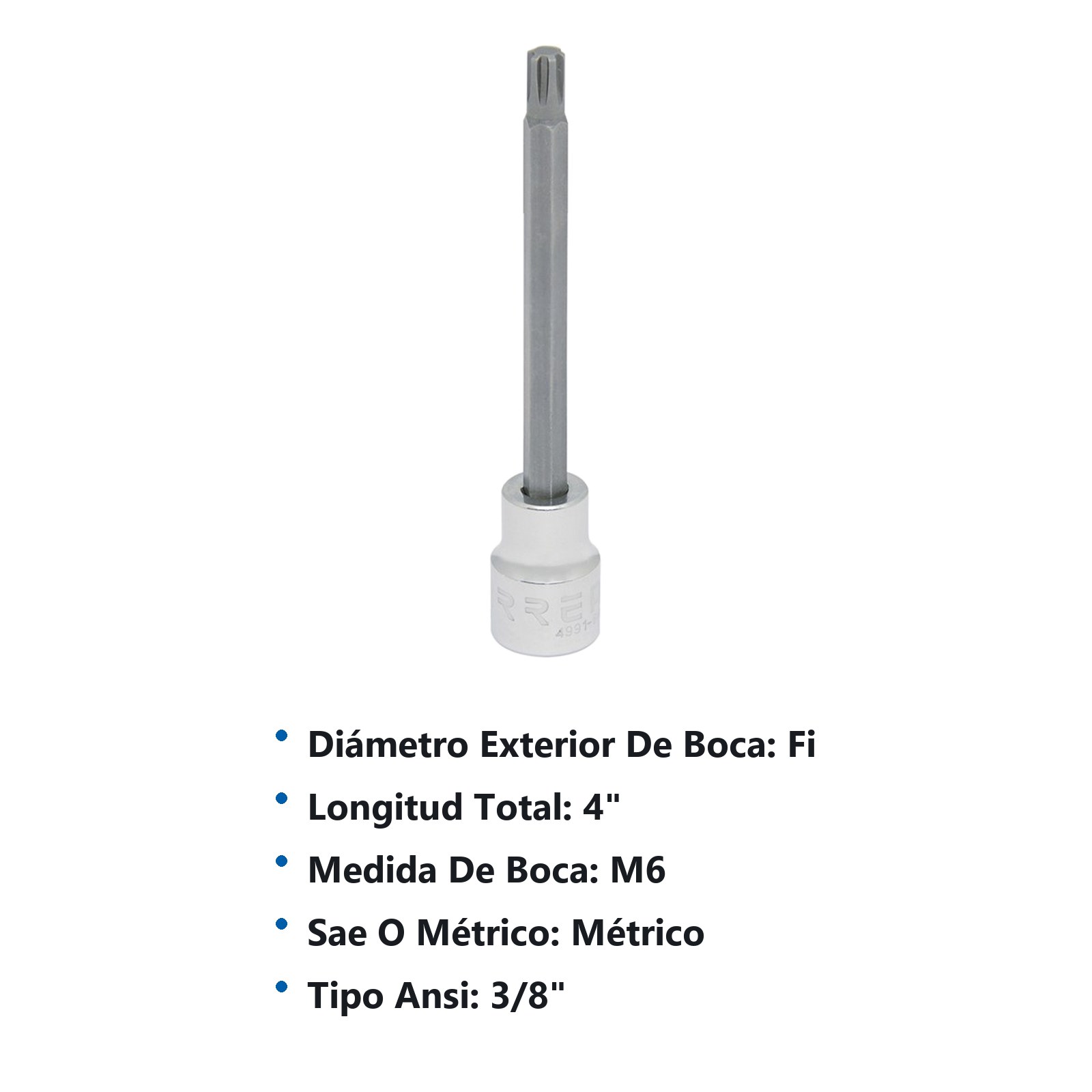 Dado con punta ribe cuadro de 3/8", M6 Urrea - Imagen 3