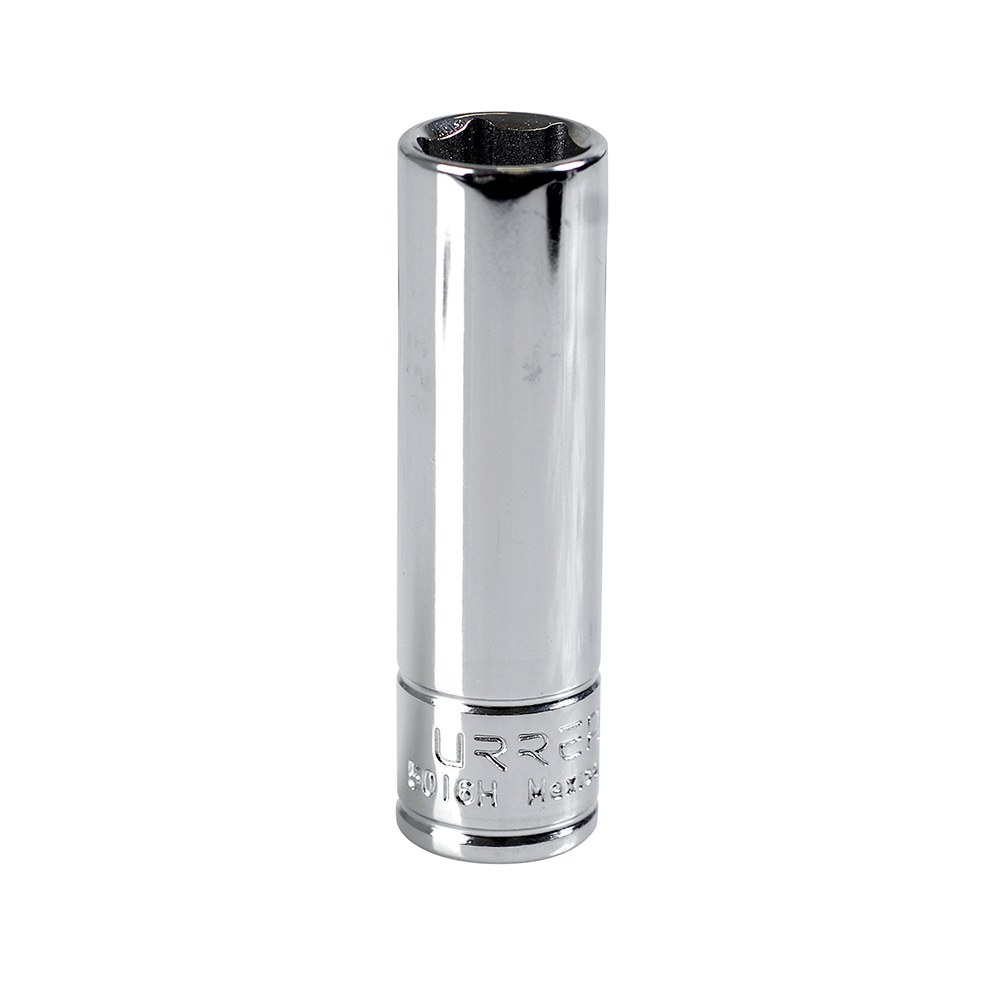 Dado largo cuadro de 3/8", 6 puntas, en pulgadas, 1/2" Urrea
