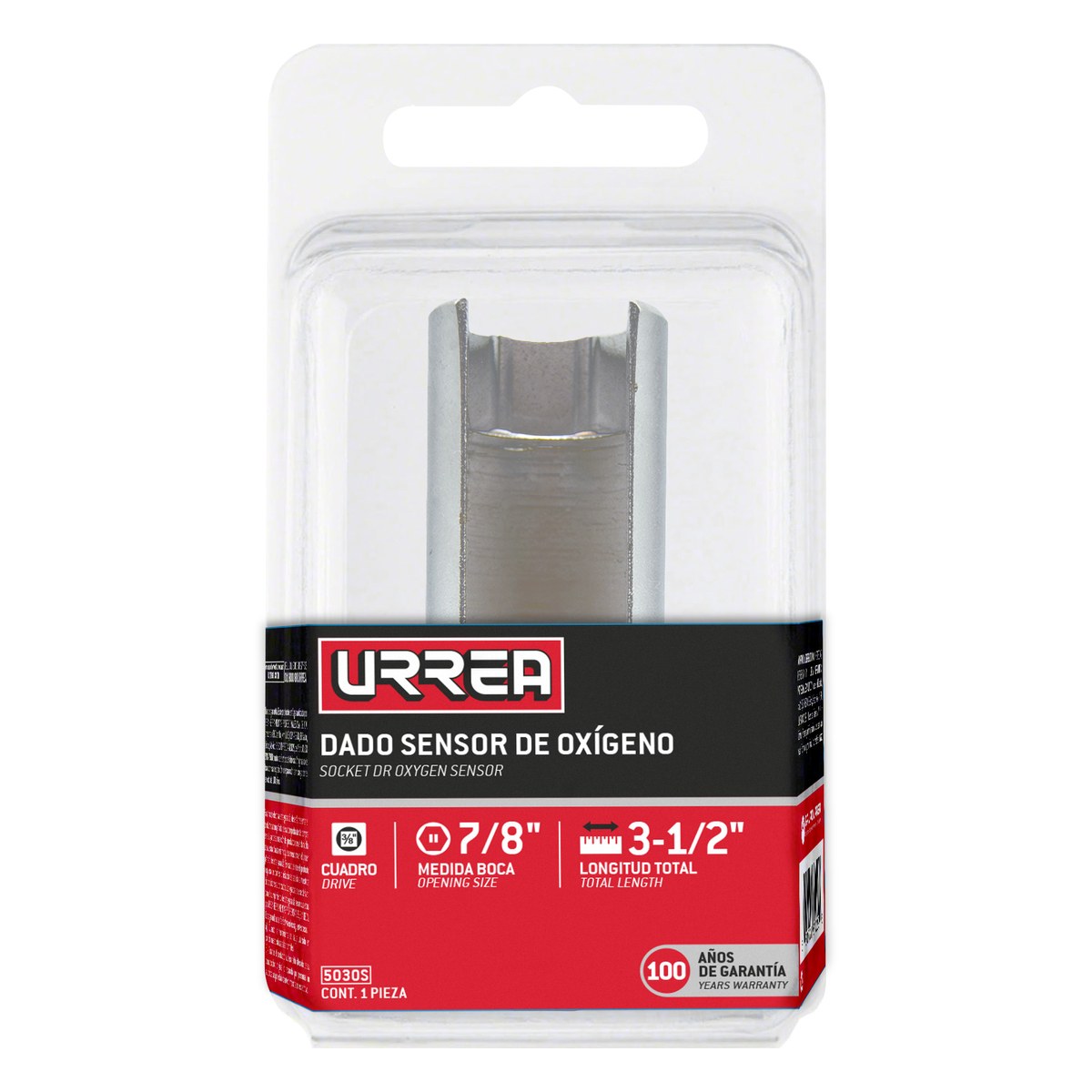 Dado en pulgadas cuadro de 3/8" para sensor oxígeno, 7/8" Urrea - Imagen 2