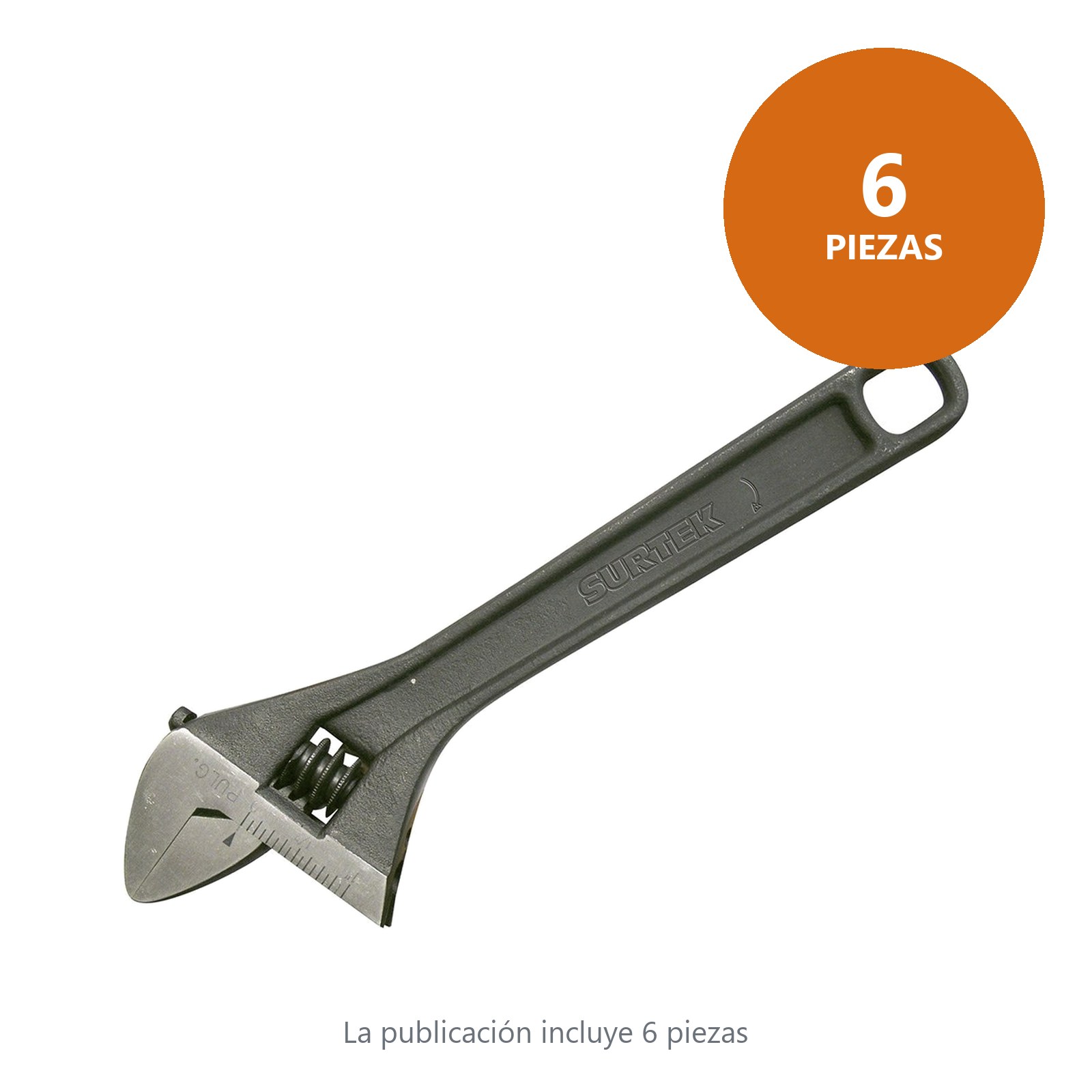 Llave ajustable pavonada 8" Surtek - Imagen 3