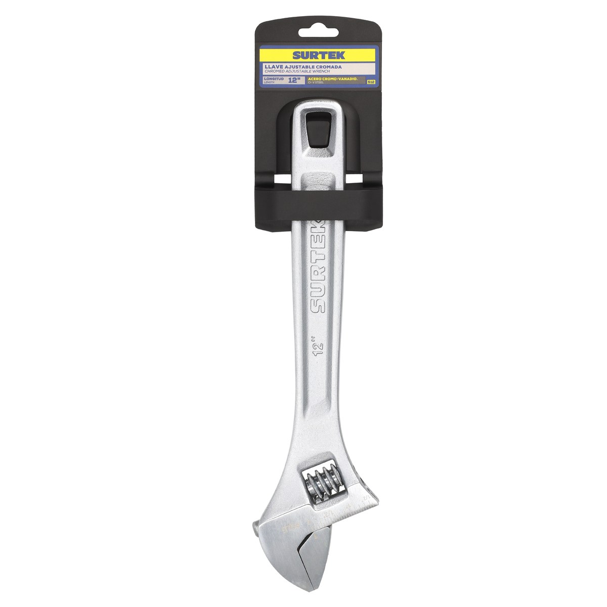 Llave ajustable cromada 12" Surtek - Imagen 2