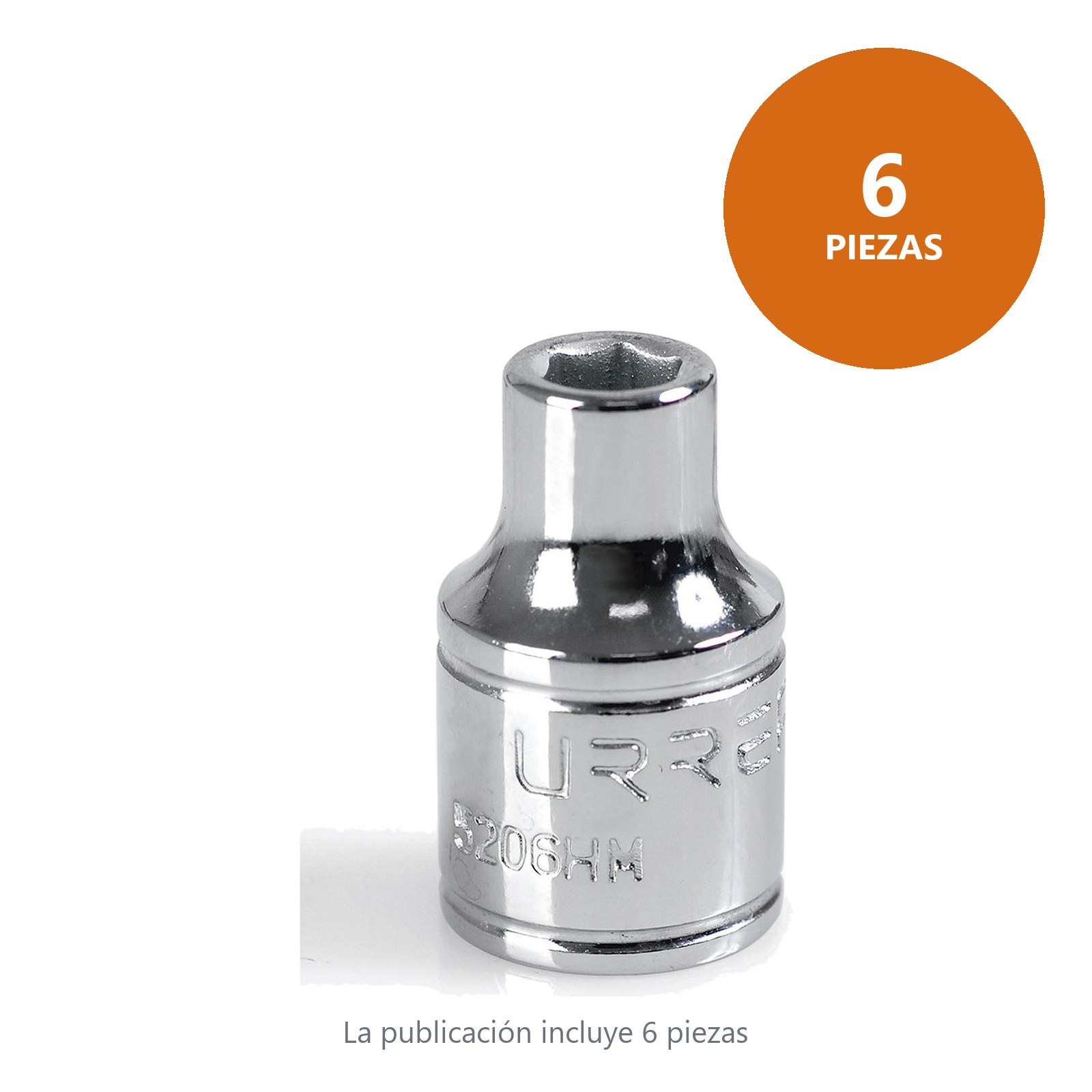 Dado cuadro de 3/8", 6 puntas, métrico, 6 mm Urrea - Imagen 3