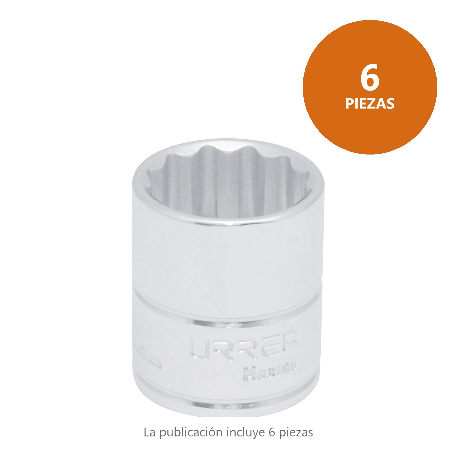 Dado cuadro de 3/8", 12 puntas, en pulgadas, 11/16" Urrea - Imagen 3