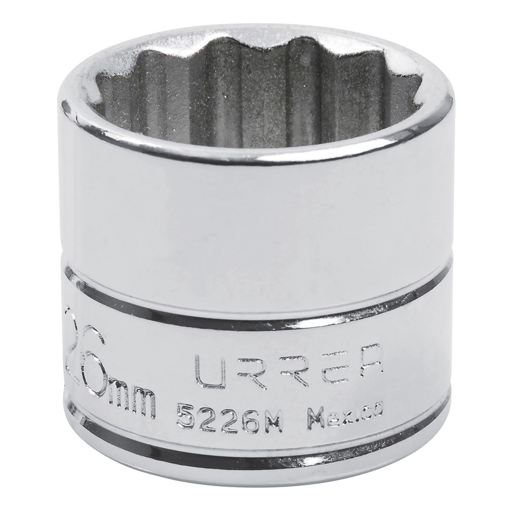 Dado cuadro de 3/8", 12 puntas, métrico, 26 mm Urrea