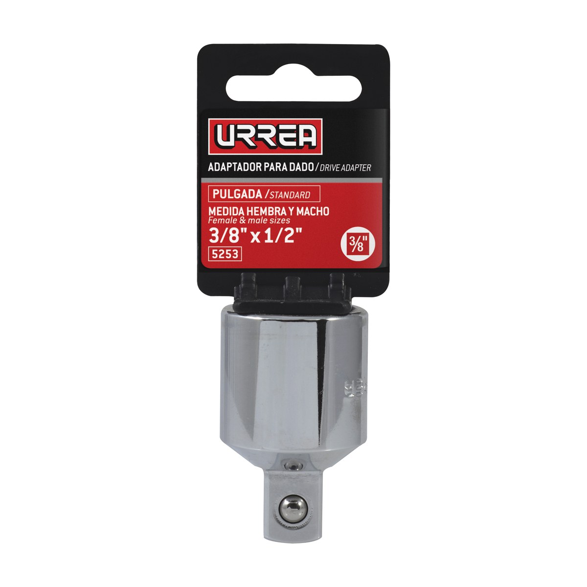 Adaptador para dado cuadro de 3/8" hembra a 1/2" macho Urrea - Imagen 2