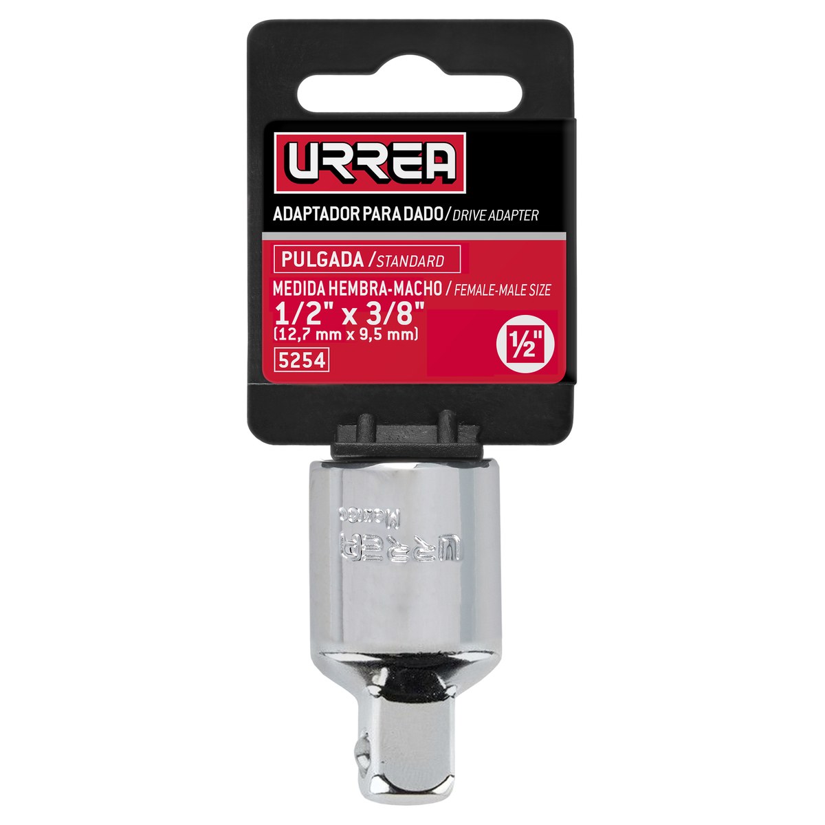 Adaptador para dado cuadro de 1/2" hembra a 3/8" macho Urrea - Imagen 2