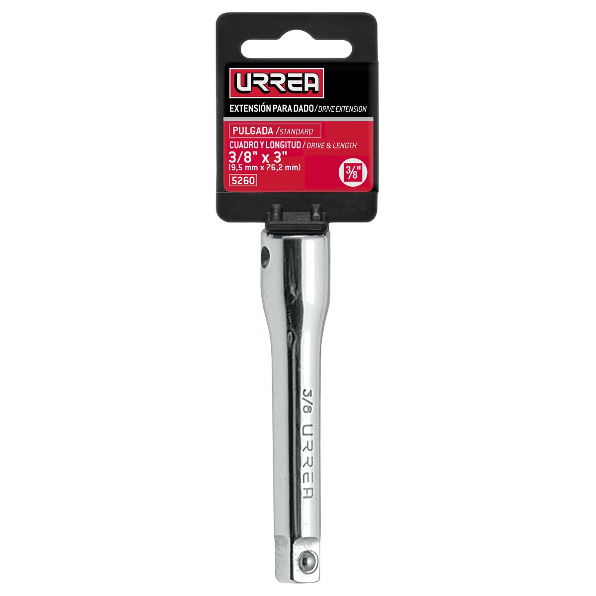 Extensión para dado cuadro de 3/8", 3" Urrea - Imagen 2