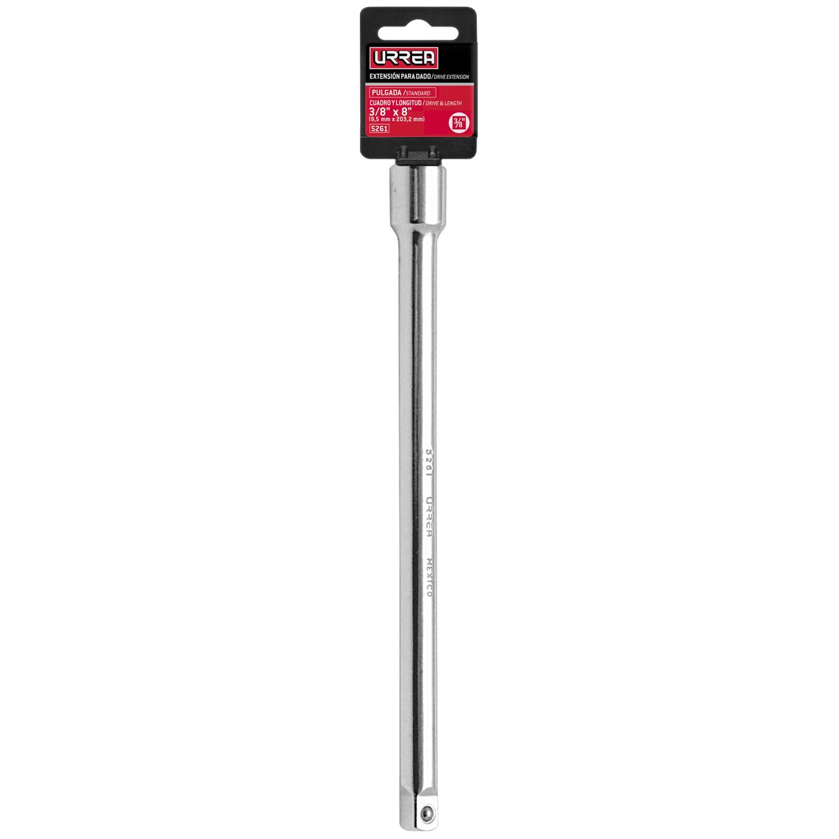 Extensión para dado cuadro de 3/8", 8" Urrea - Imagen 2