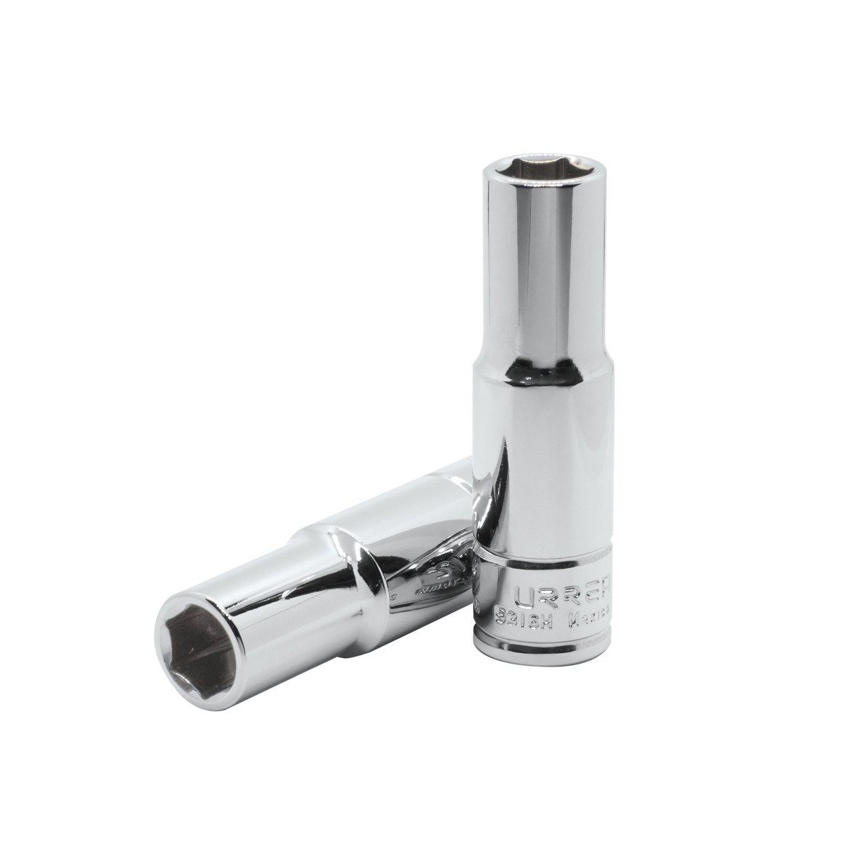 Dado largo cuadro de 1/2", 6 puntas, en pulgadas, 9/16" Urrea