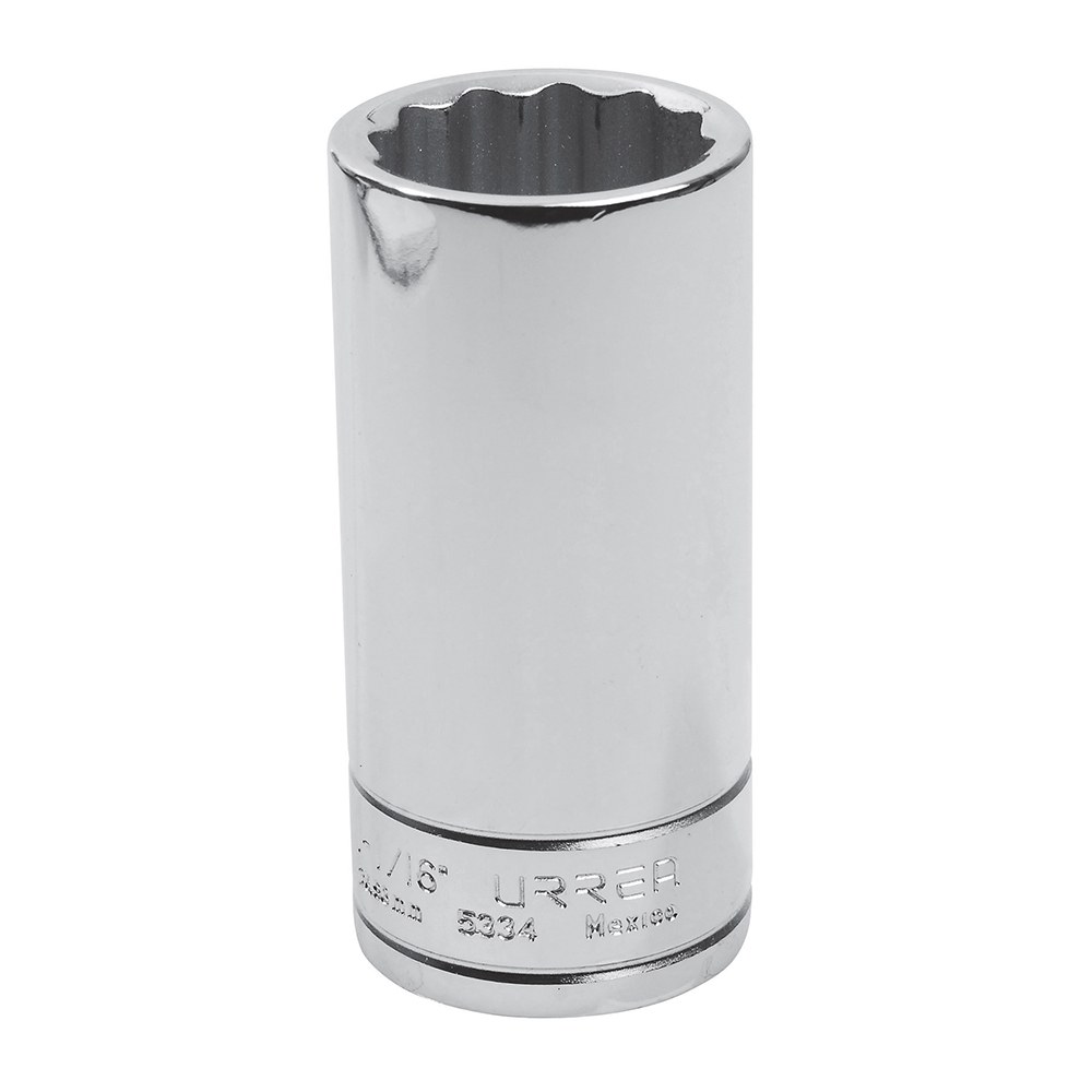 Dado largo cuadro de 1/2", 12 puntas, en pulgadas, 1-1/16" Urrea