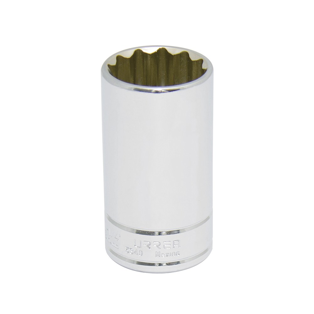 Dado largo cuadro de 1/2", 12 puntas, en pulgadas, 1-1/4" Urrea