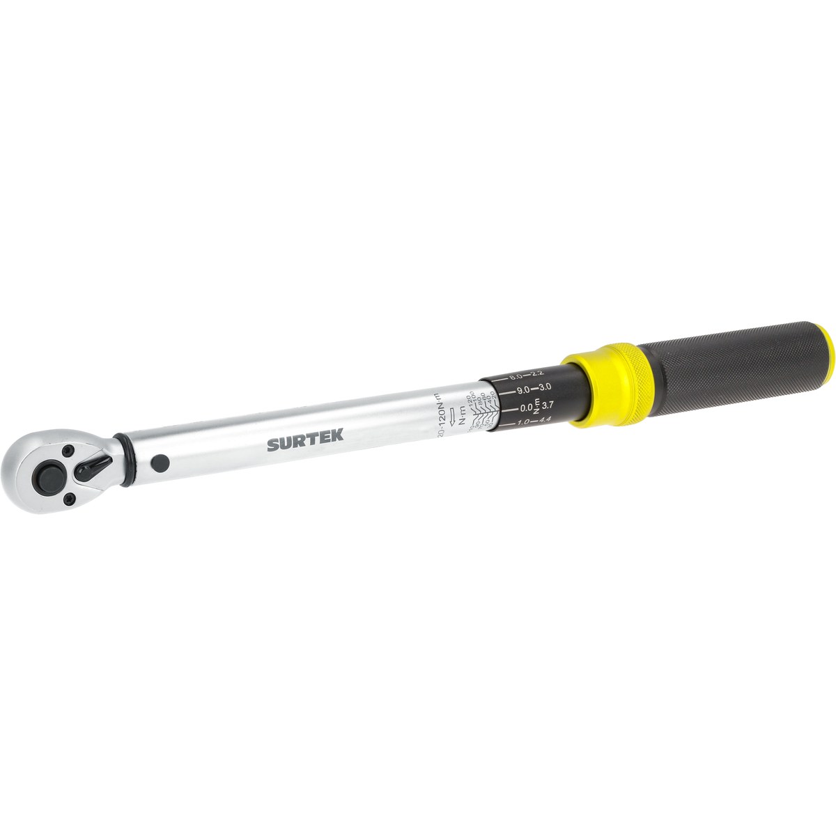 Torquímetro de truneo una escala dual cuadro de 3/8", 20-120 Nm (15-88.5 ft-lb) Surtek