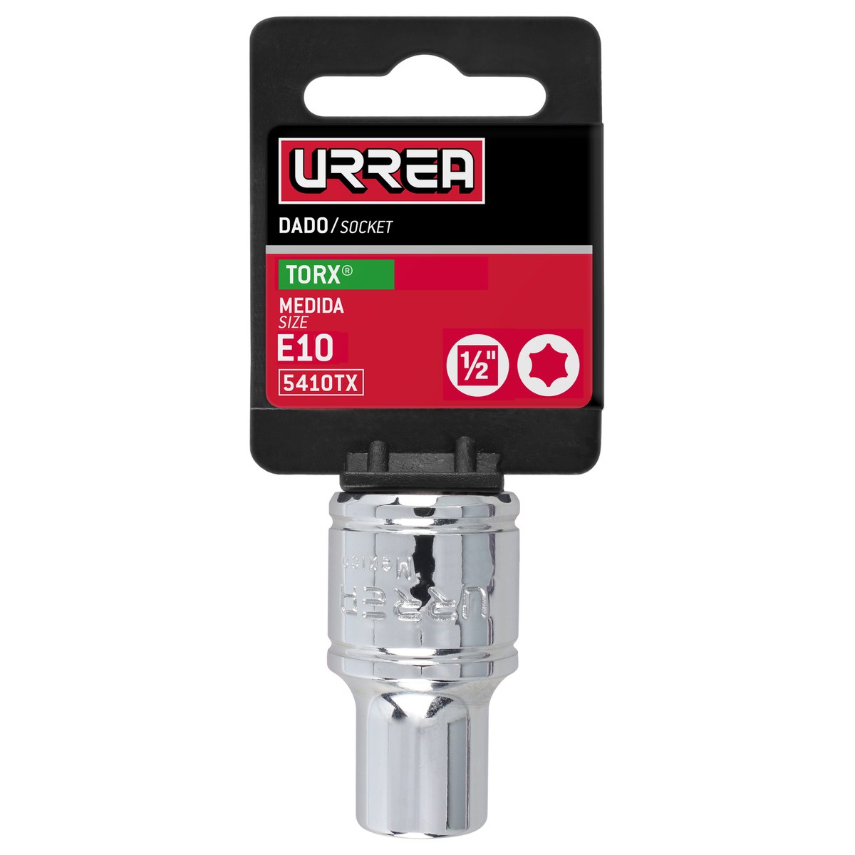 Dado torx hembra cuadro de 1/2", E10 Urrea - Imagen 2