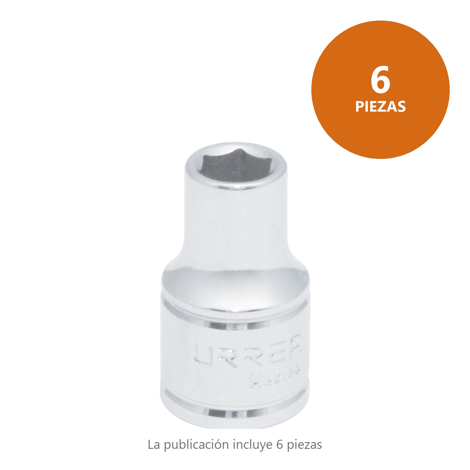 Dado cuadro de 1/2", 6 puntas, en pulgadas, 7/16" Urrea - Imagen 3