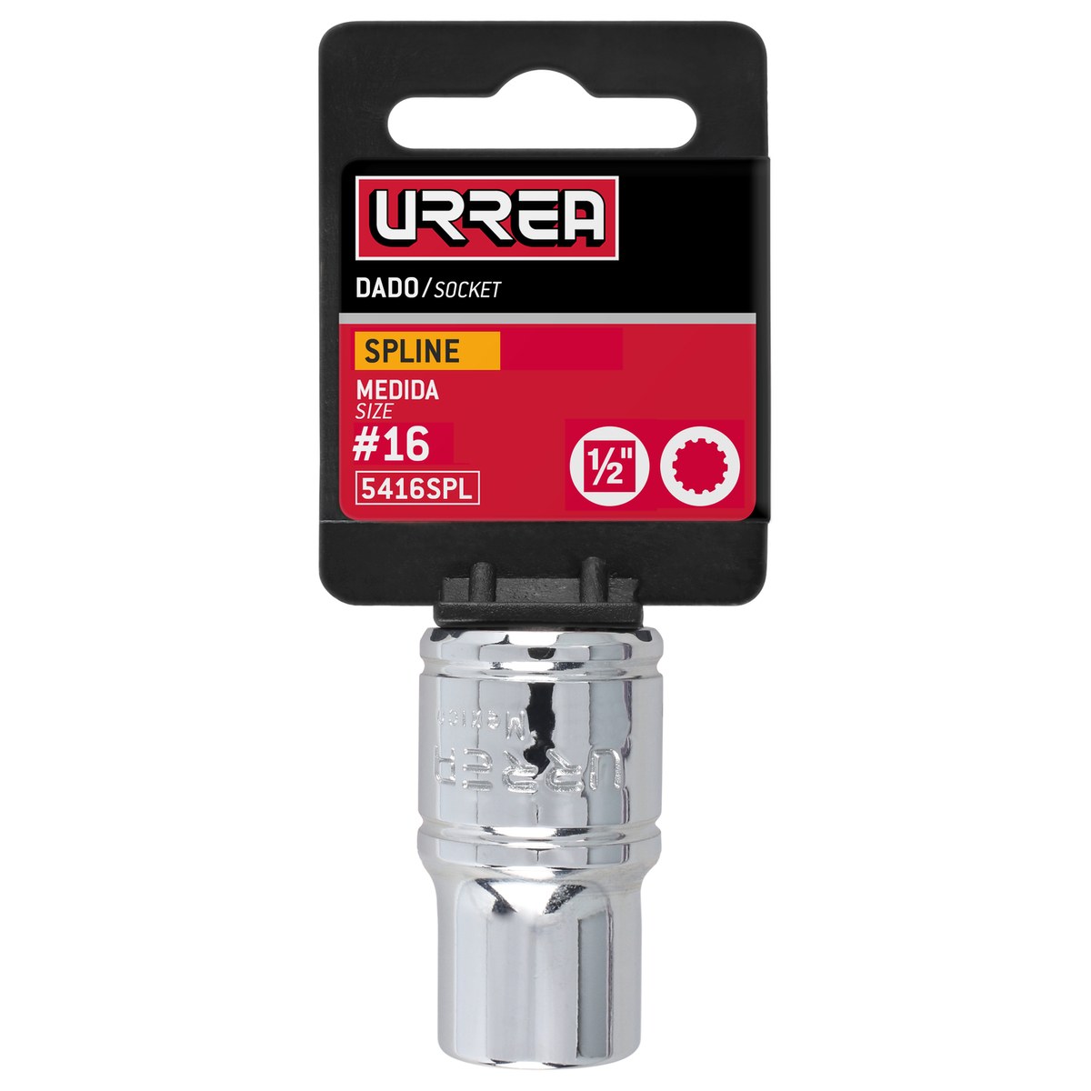 Dado spline cuadro de 1/2", # 16 Urrea - Imagen 2