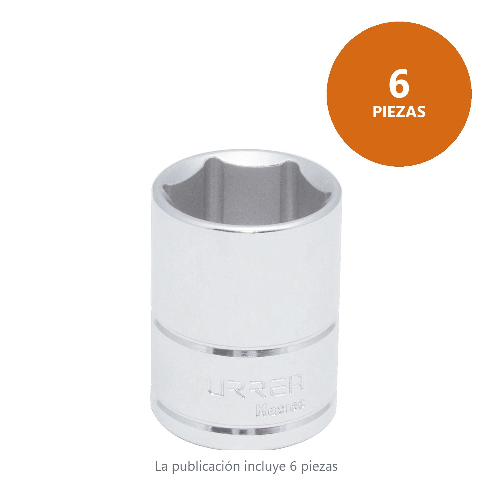 Dado cuadro de 1/2", 6 puntas, en pulgadas, 5/8" Urrea - Imagen 3