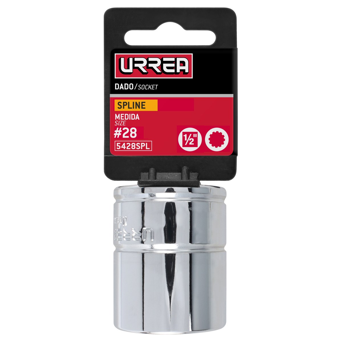 Dado spline cuadro de 1/2", # 28 Urrea - Imagen 3