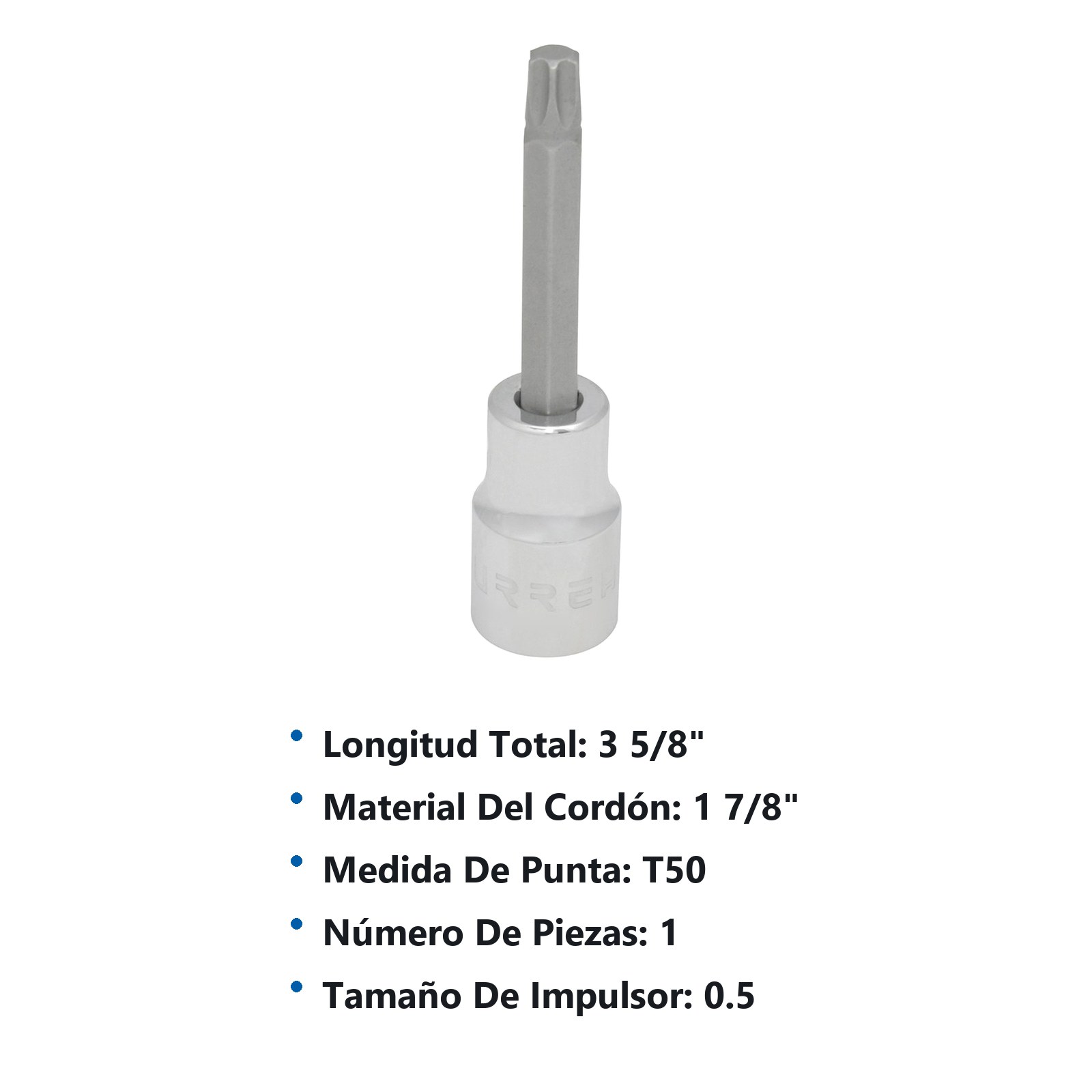 Dado con punta torx cuadro de 1/2", T50 Urrea - Imagen 3