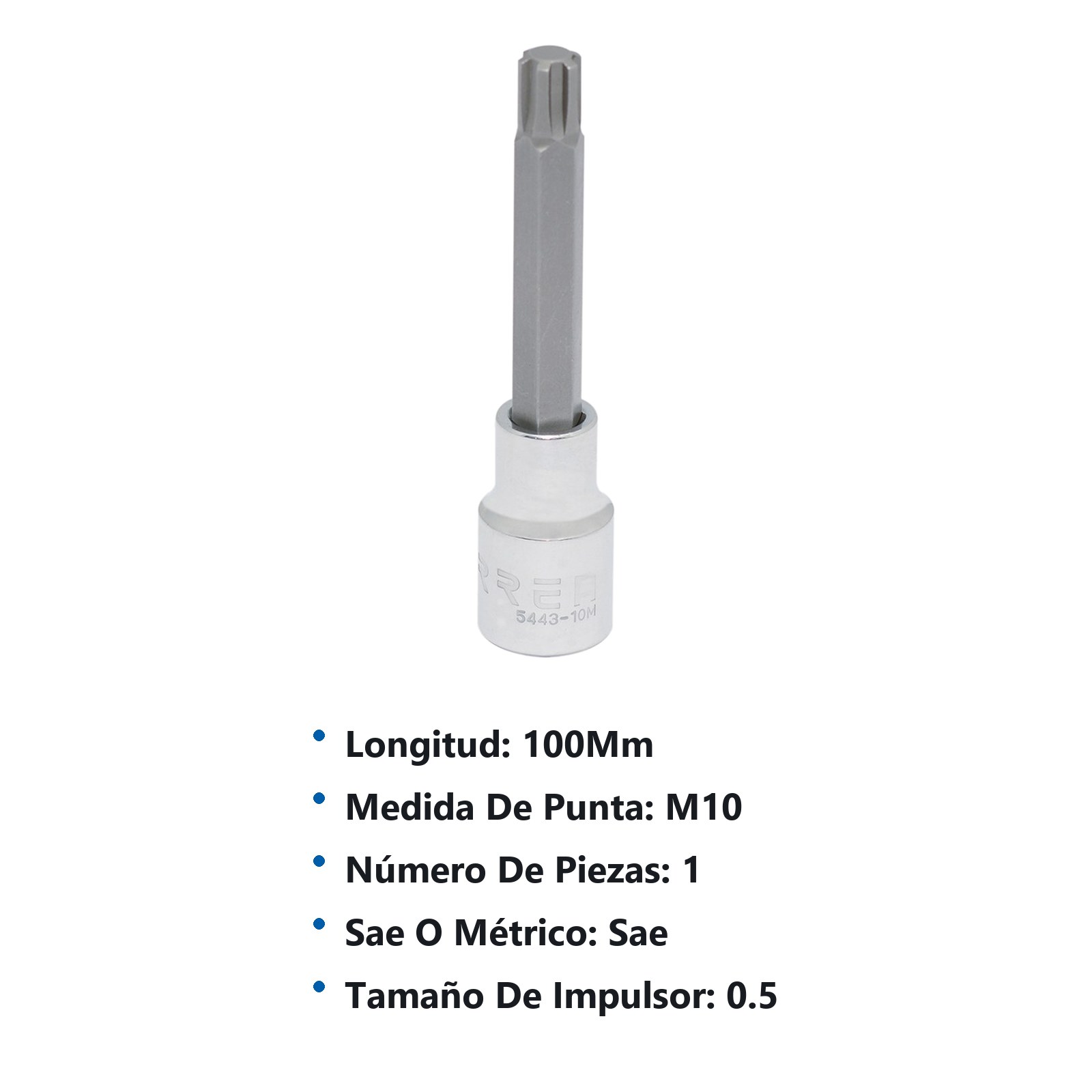 Dado con punta ribe cuadro de 1/2", M10 Urrea - Imagen 3