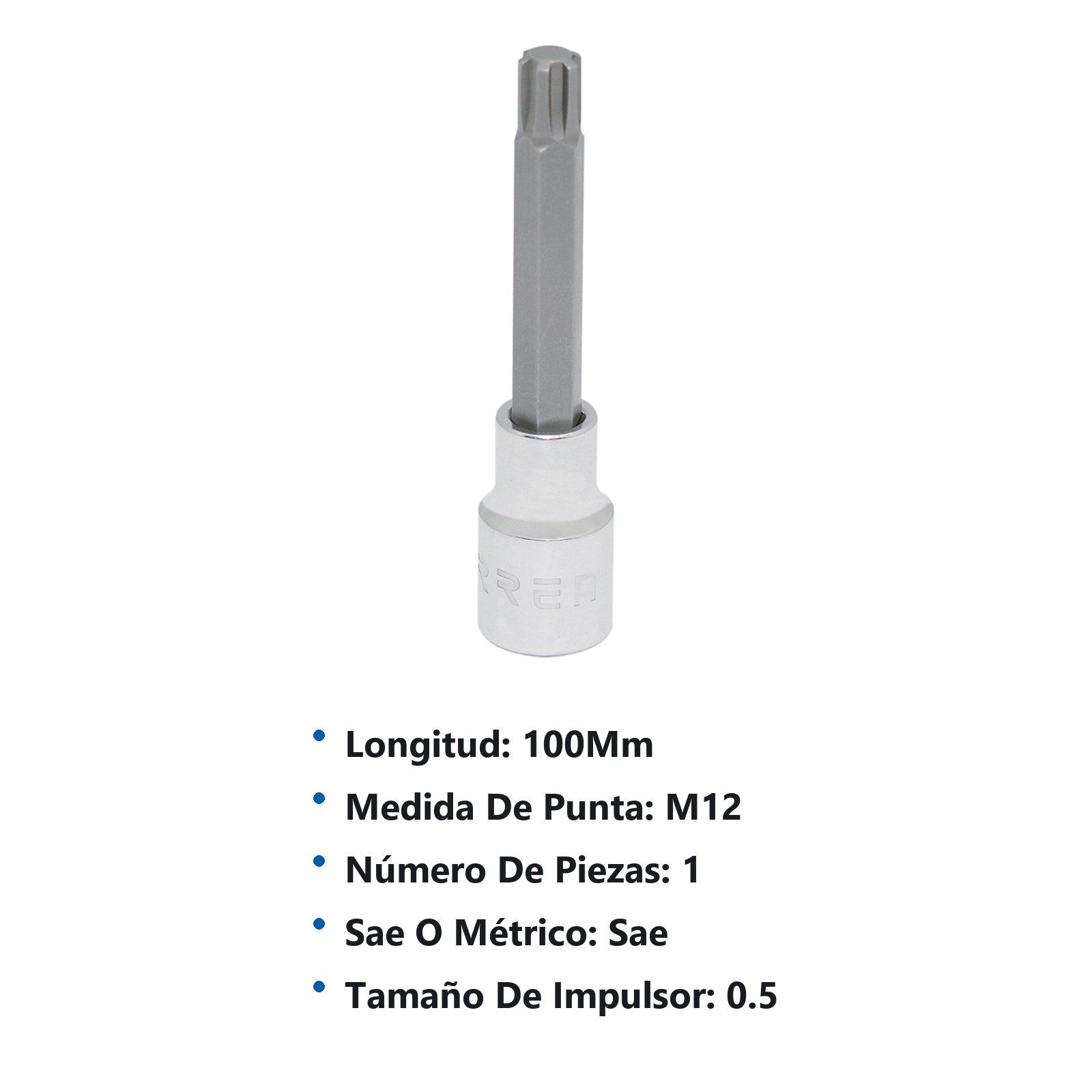 Dado con punta ribe cuadro de 1/2", M12 Urrea - Imagen 3