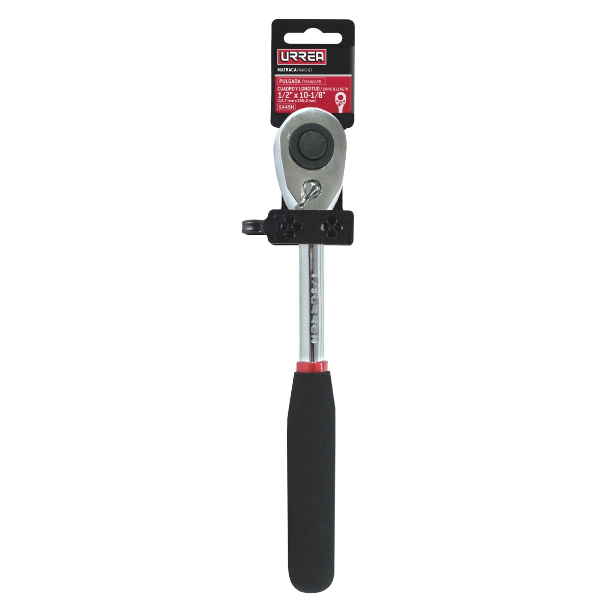 Matraca reversible con mango rubber grip, quick release, para dado cuadro de 1/2" Urrea - Imagen 2