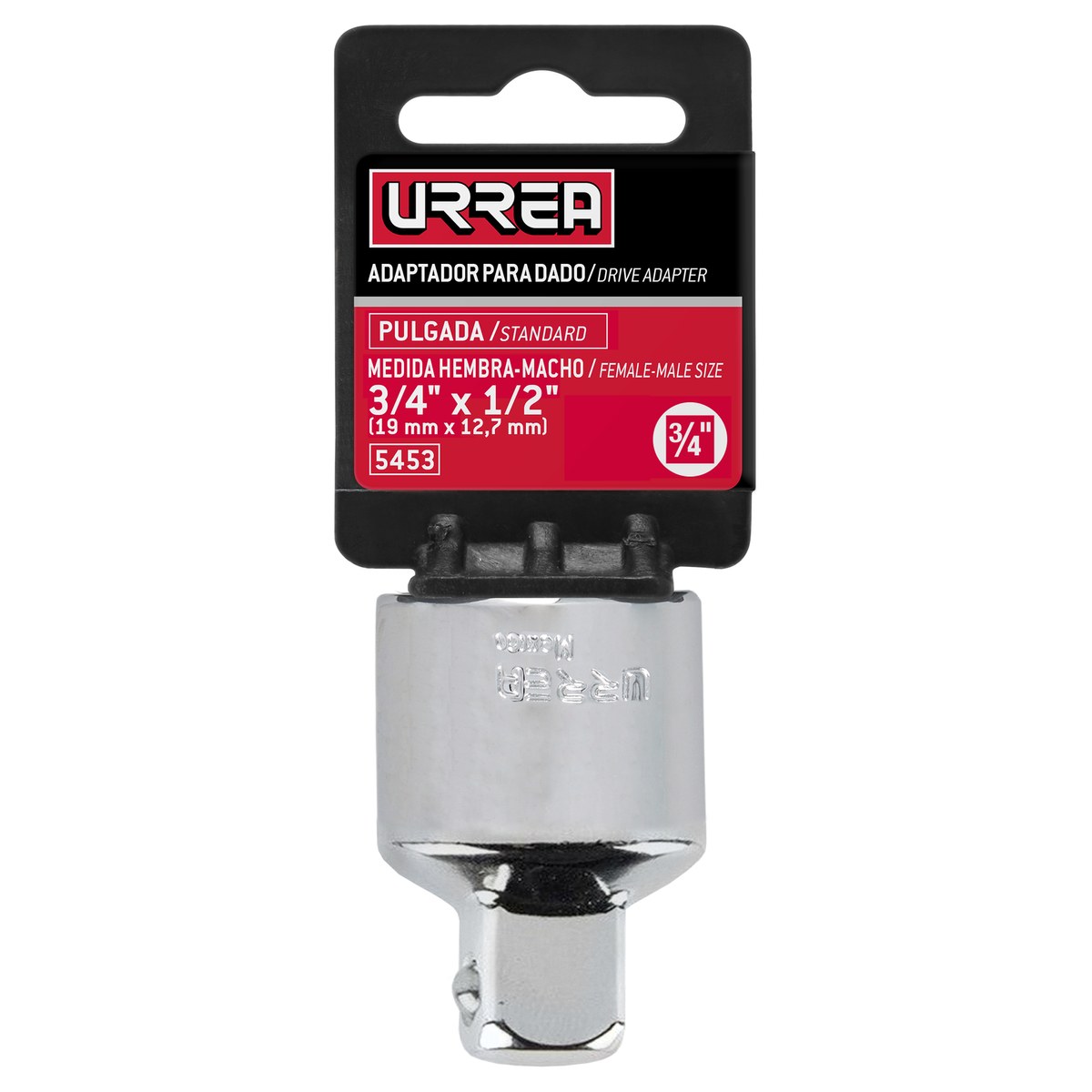 Adaptador para dado cuadro de 3/4" hembra a 1/2" macho Urrea - Imagen 2