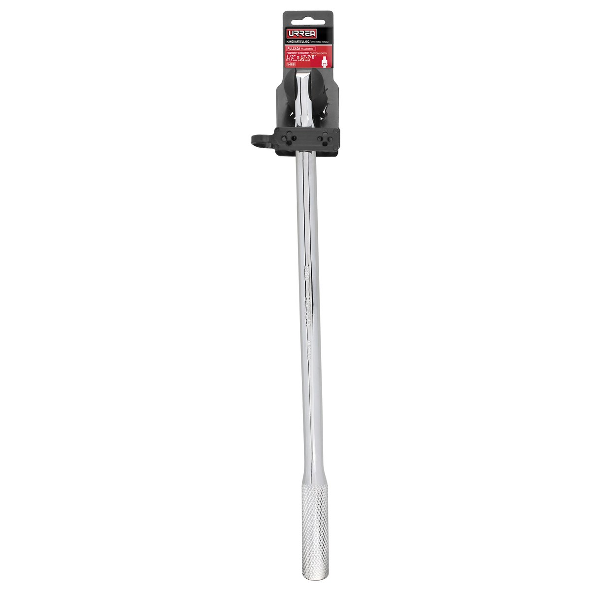 Mango articulado cromado para dado cuadro de 1/2", 17-7/8" Urrea - Imagen 2