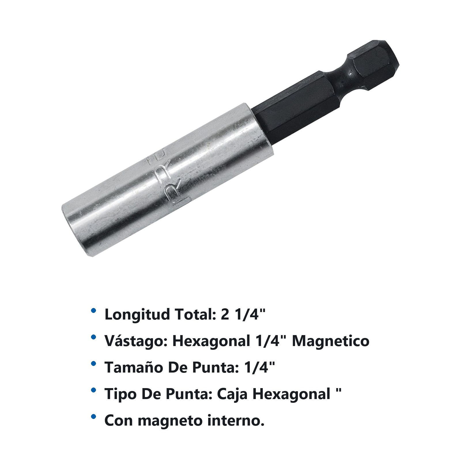 Adaptador con imán para puntas hexágono de 1/4", 2-1/4" 6 piezas Urrea - Imagen 3