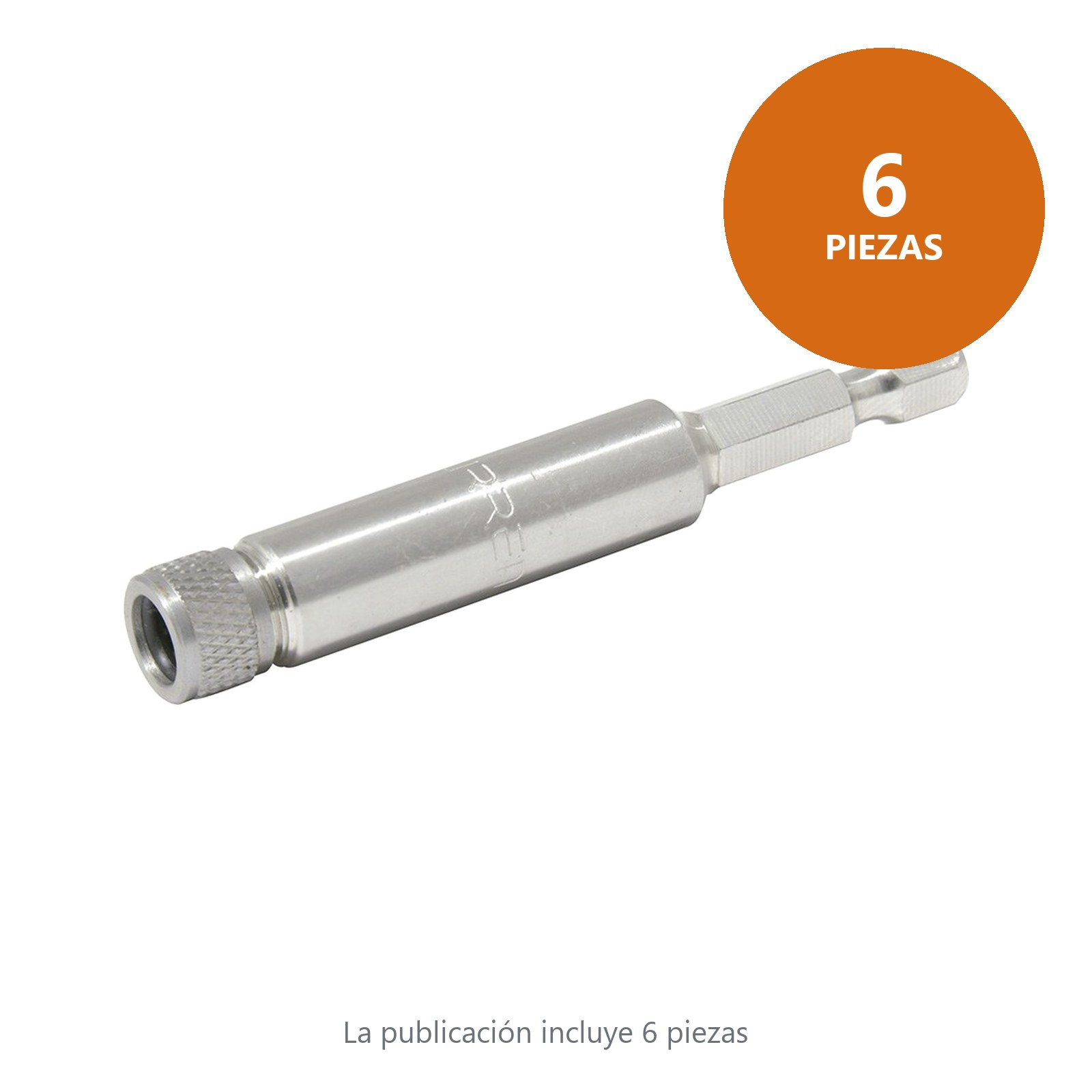 Adaptador con tuerca de retención para puntas hexágono de 1/4", 2-31/32" 6 piezas Urrea - Imagen 2