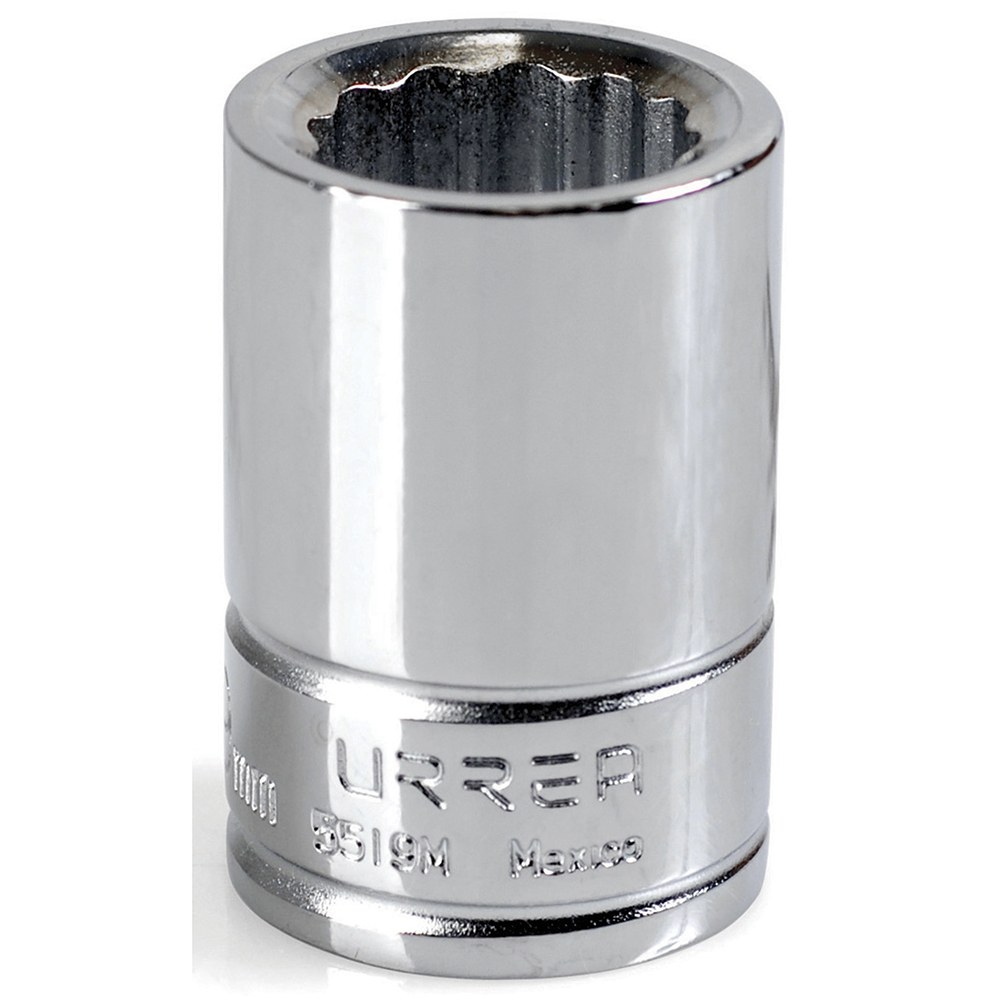 Dado cuadro de 3/4", 12 puntas, métrico, 19 mm Urrea