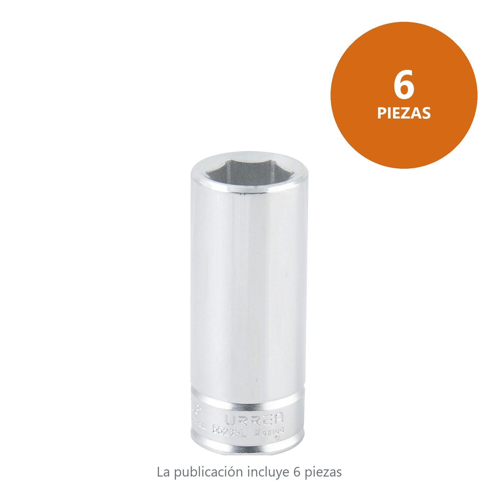 Dado largo cuadro de 3/4", 6 puntas, en pulgadas, 7/8" Urrea - Imagen 3