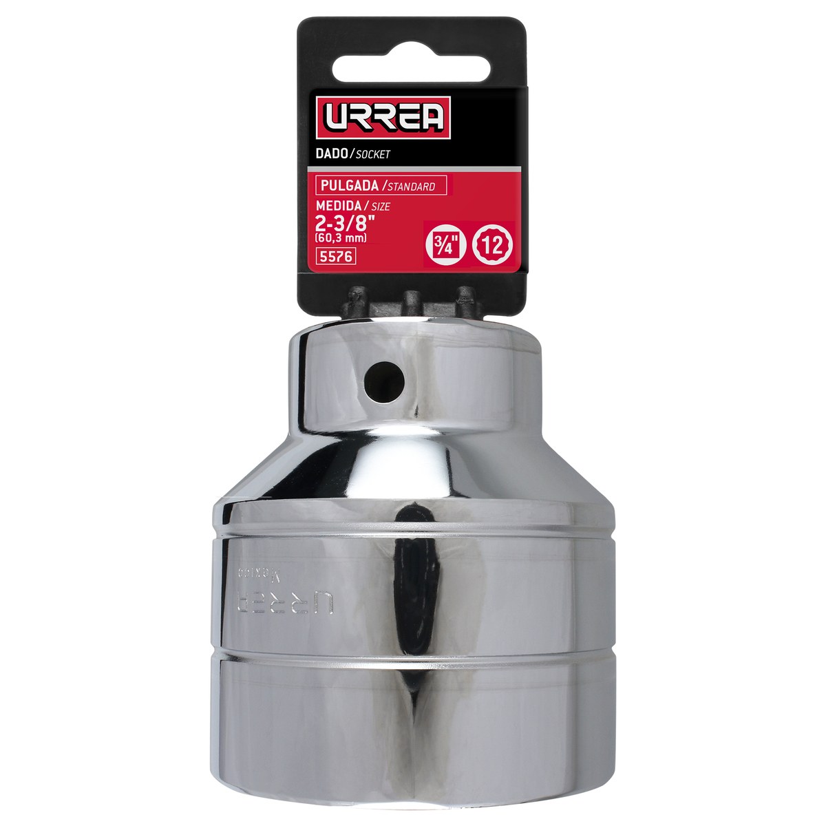 Dado cuadro de 3/4", 12 puntas, en pulgadas, 2-3/8" Urrea - Imagen 2