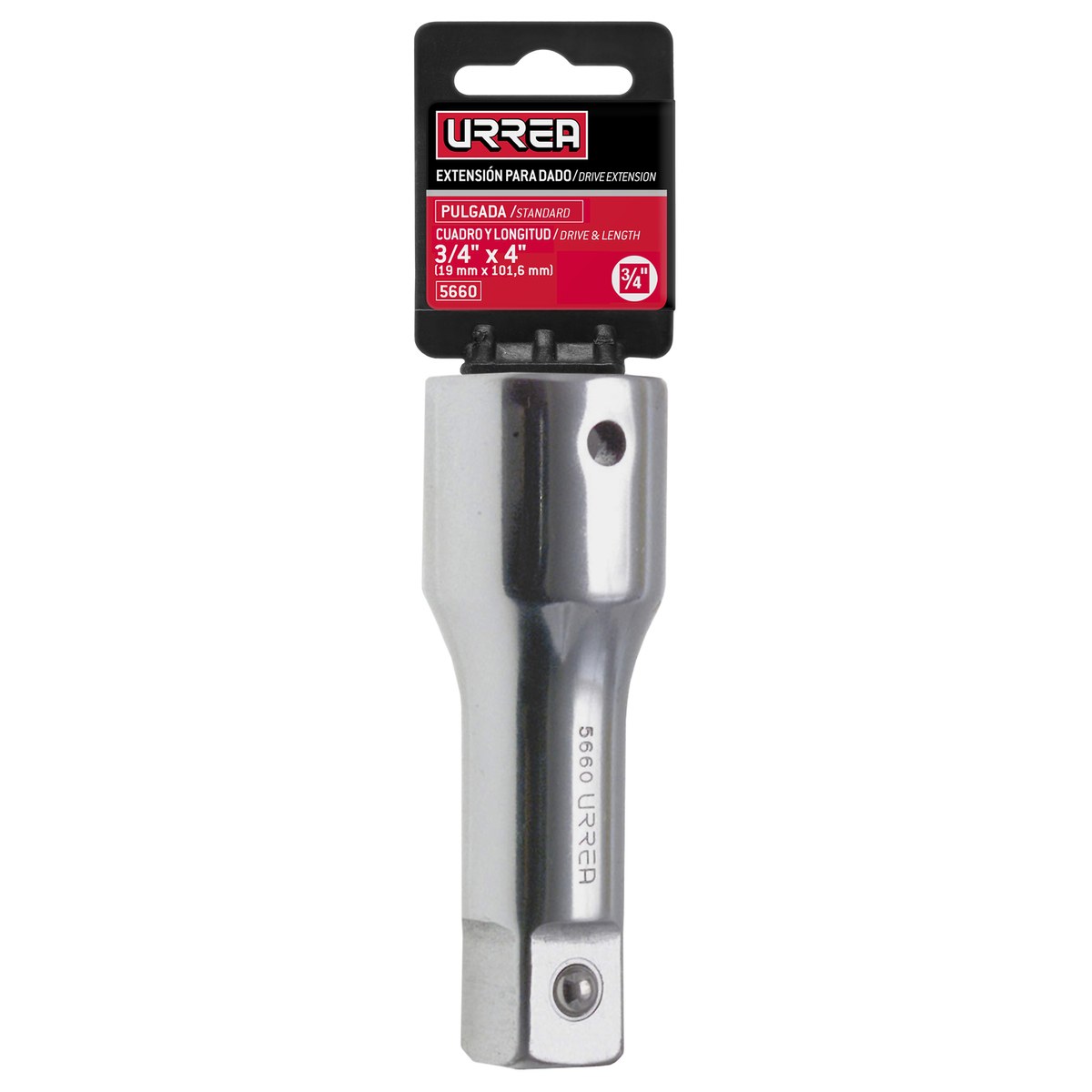 Extensión para dado cuadro de 3/4", 4" Urrea - Imagen 2