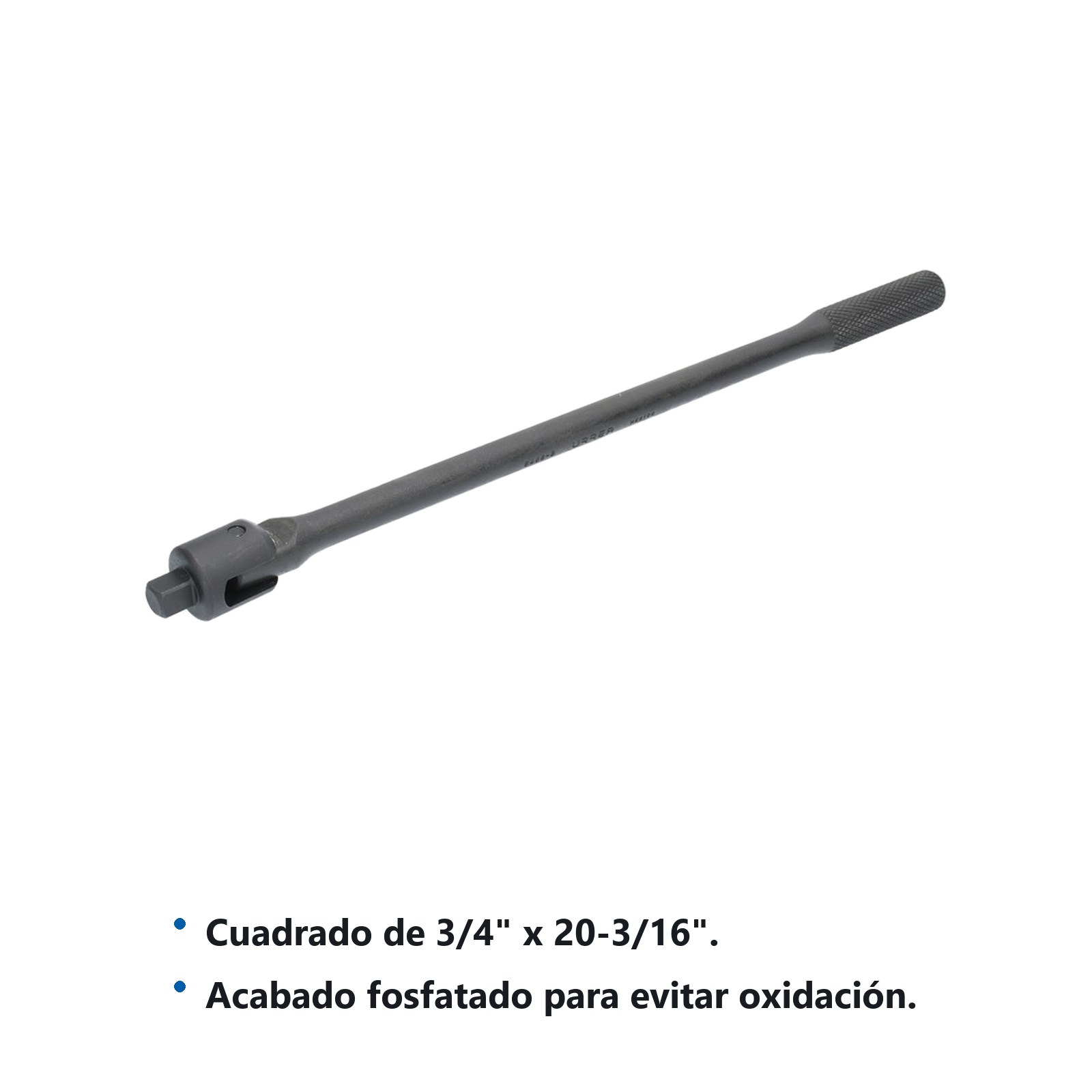 Mango articulado fosfatizado para dado cuadro de 3/4", 20" Urrea - Imagen 2