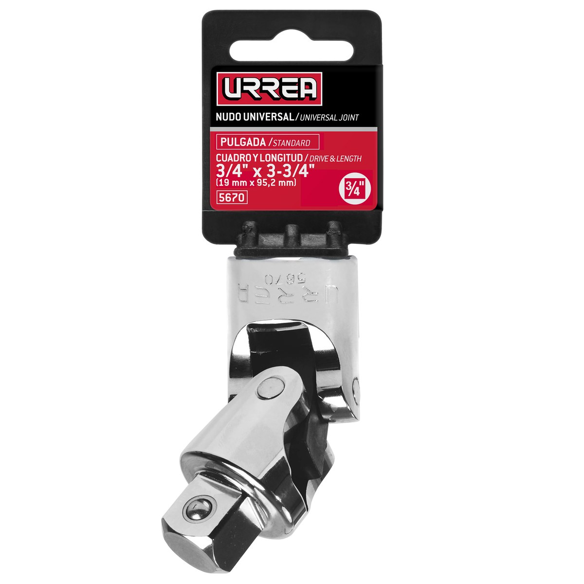 Nudo universal para dado cuadro de 3/4", 3-3/4" Urrea - Imagen 2